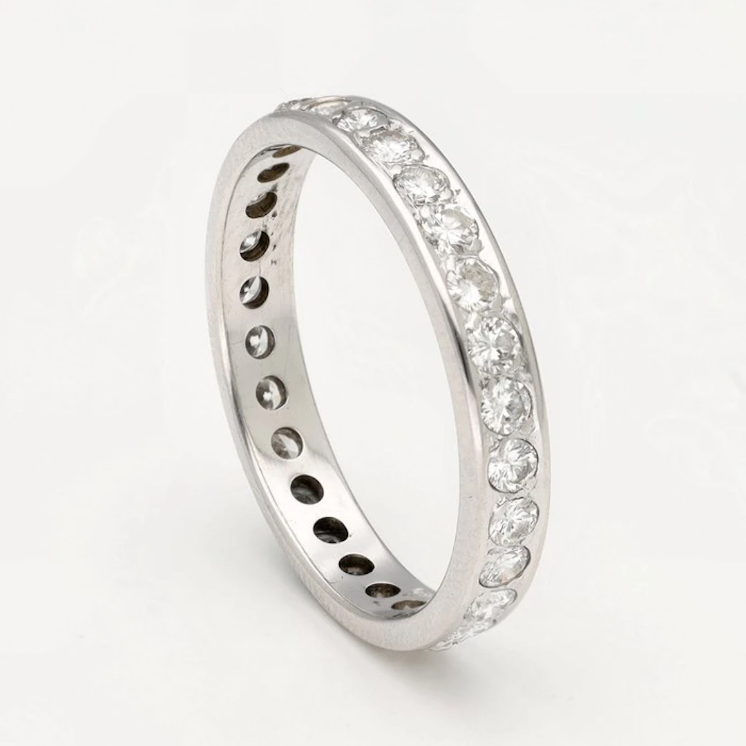 Ring - 18 kt. White gold Diamond (Natural)