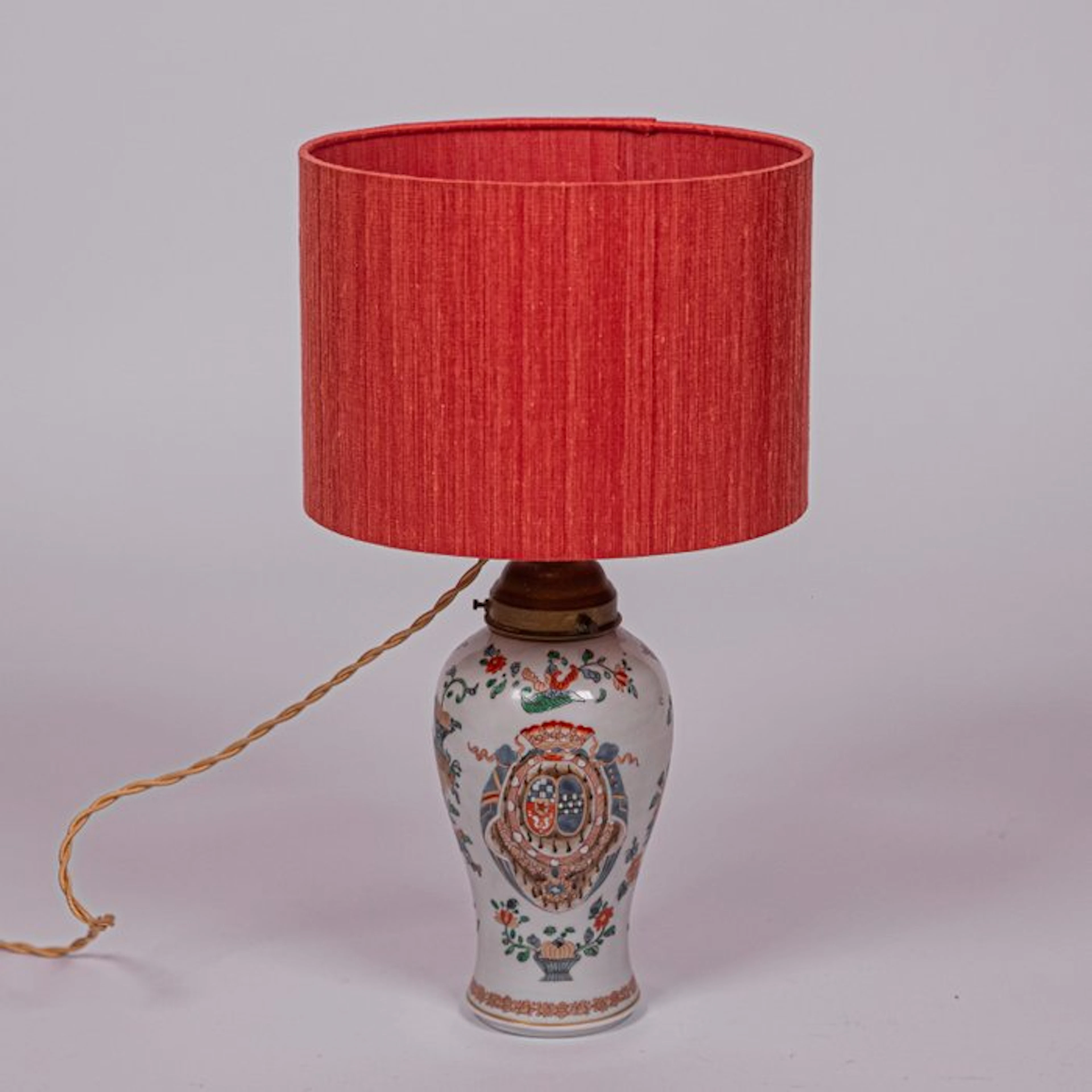 Lamp - Porcelain, Silk - Edme Samson & Co., Paris