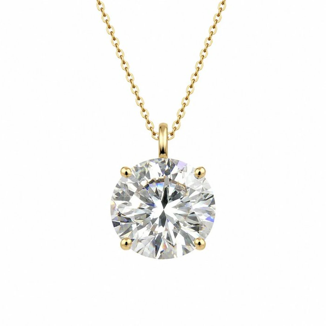 Necklace - 14 kt. Yellow gold - 8.00ct. tw. Diamond (Lab-grown)