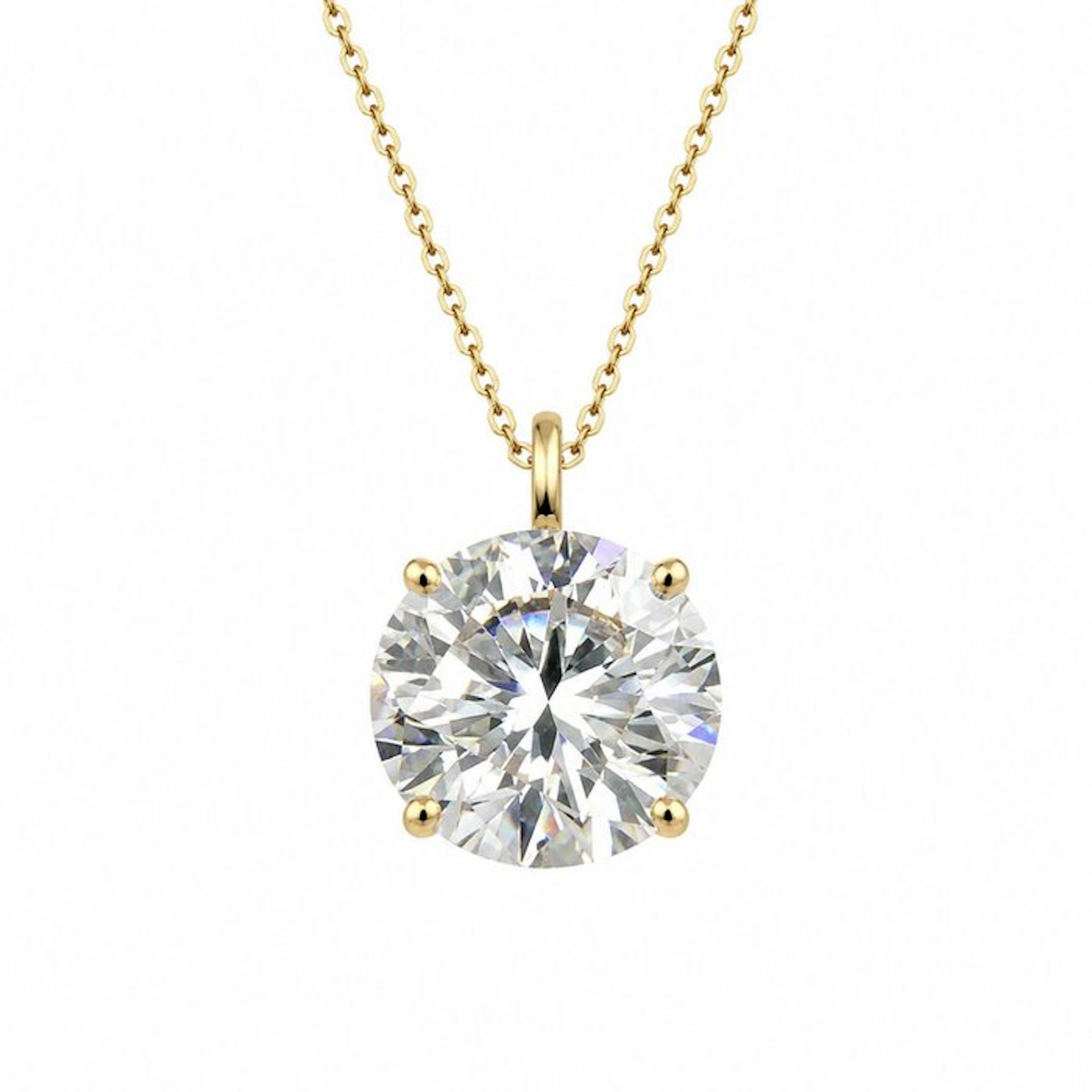 Necklace - 14 kt. Yellow gold - 8.00ct. tw. Diamond (Lab-grown)