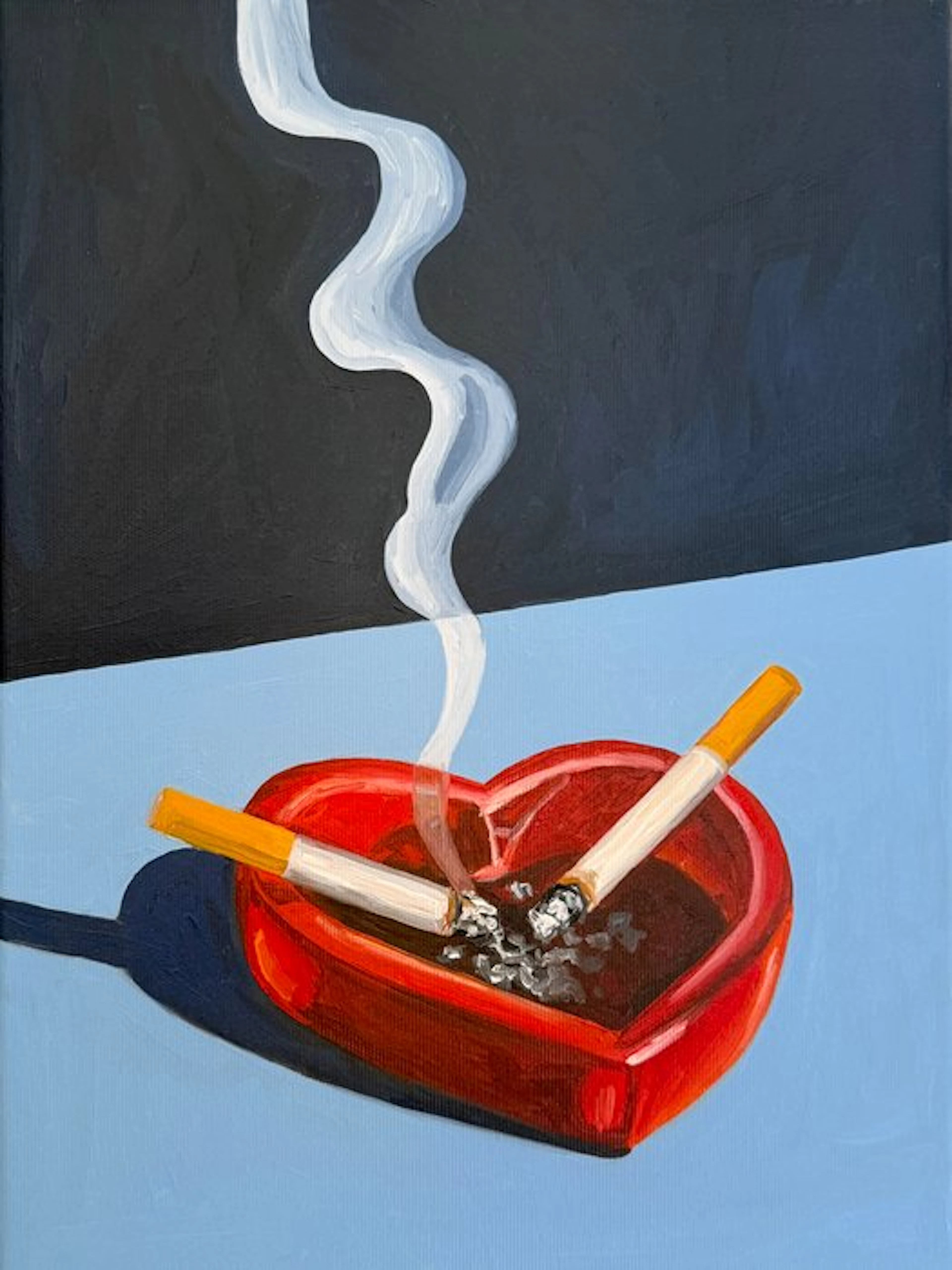 Cansu Rossi - Two Cigarettes - Oil Painting