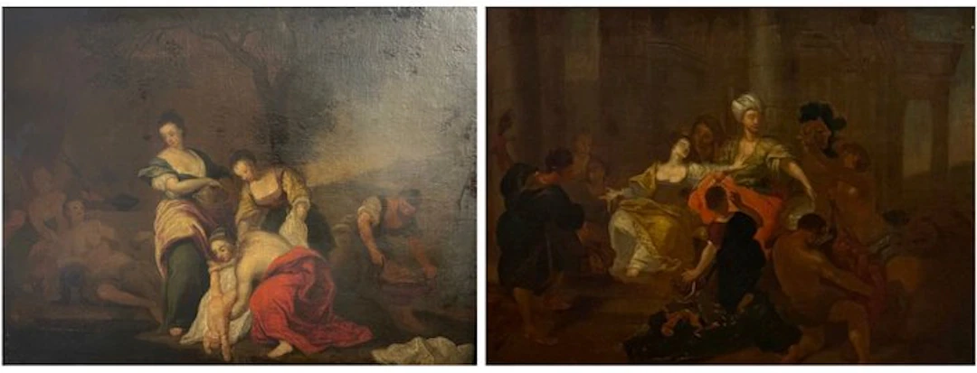 German school (XVIII) - Coppia scene mitologiche