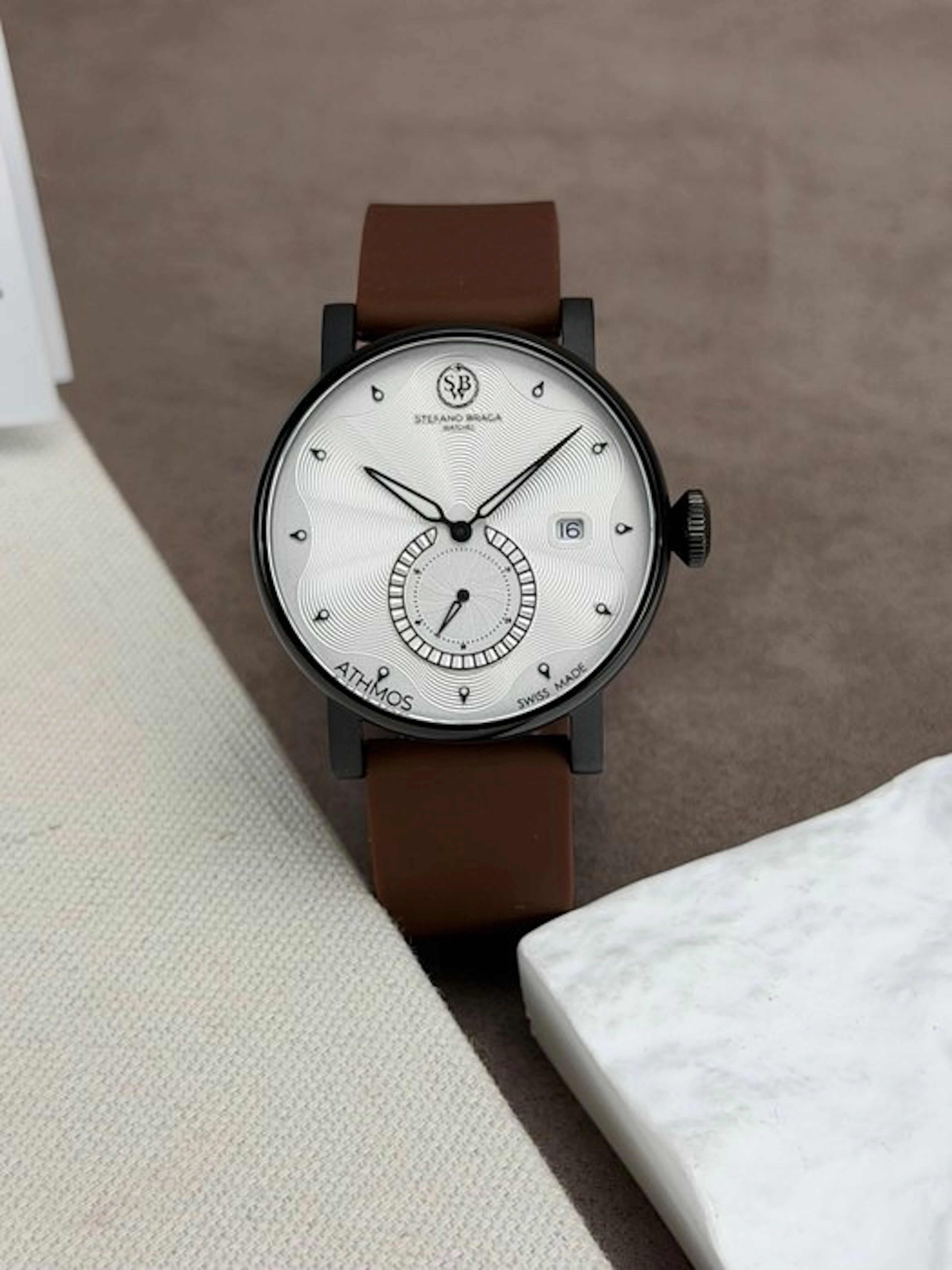 Stefano Braga - ATHMOS Date White/Brown - No reserve...