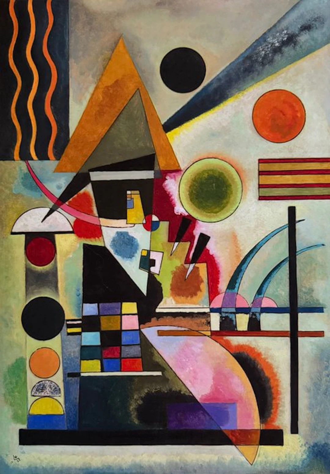 Wassily Kandinsky (1866-1944) - “Balancement, 1925”. Gesigneerd in de plaat.