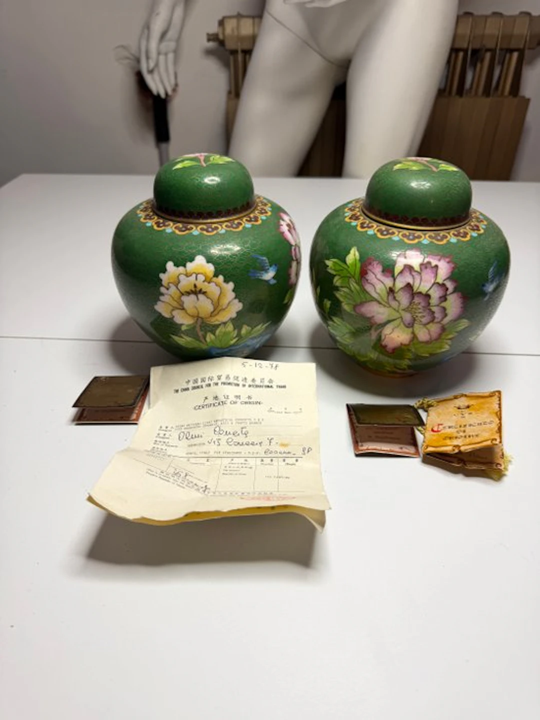 Vase - cloisonné enamel, Brass, Copper - China (No reserve price)