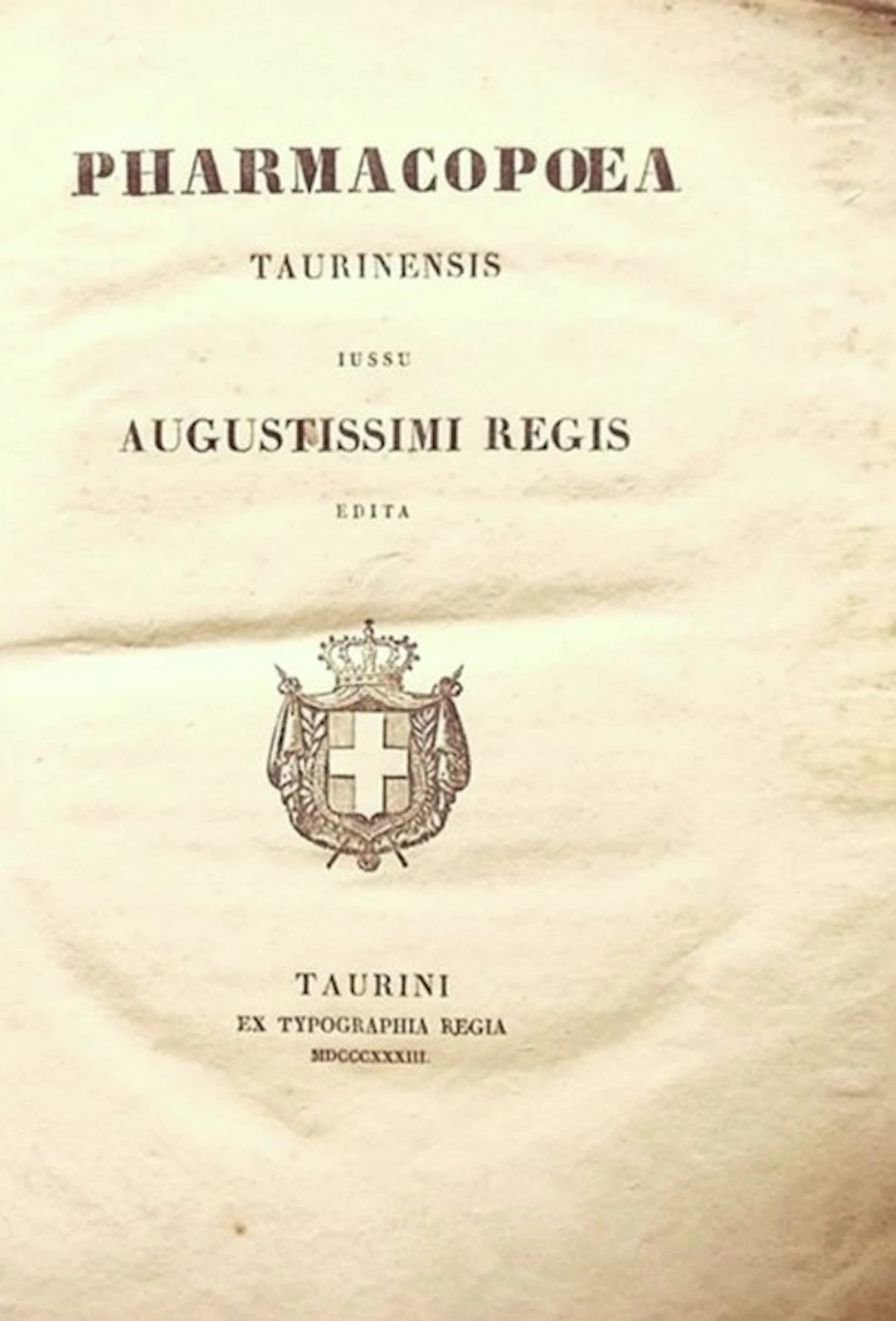 Anonimo. - Pharmacopoea Taurinensis - 1833
