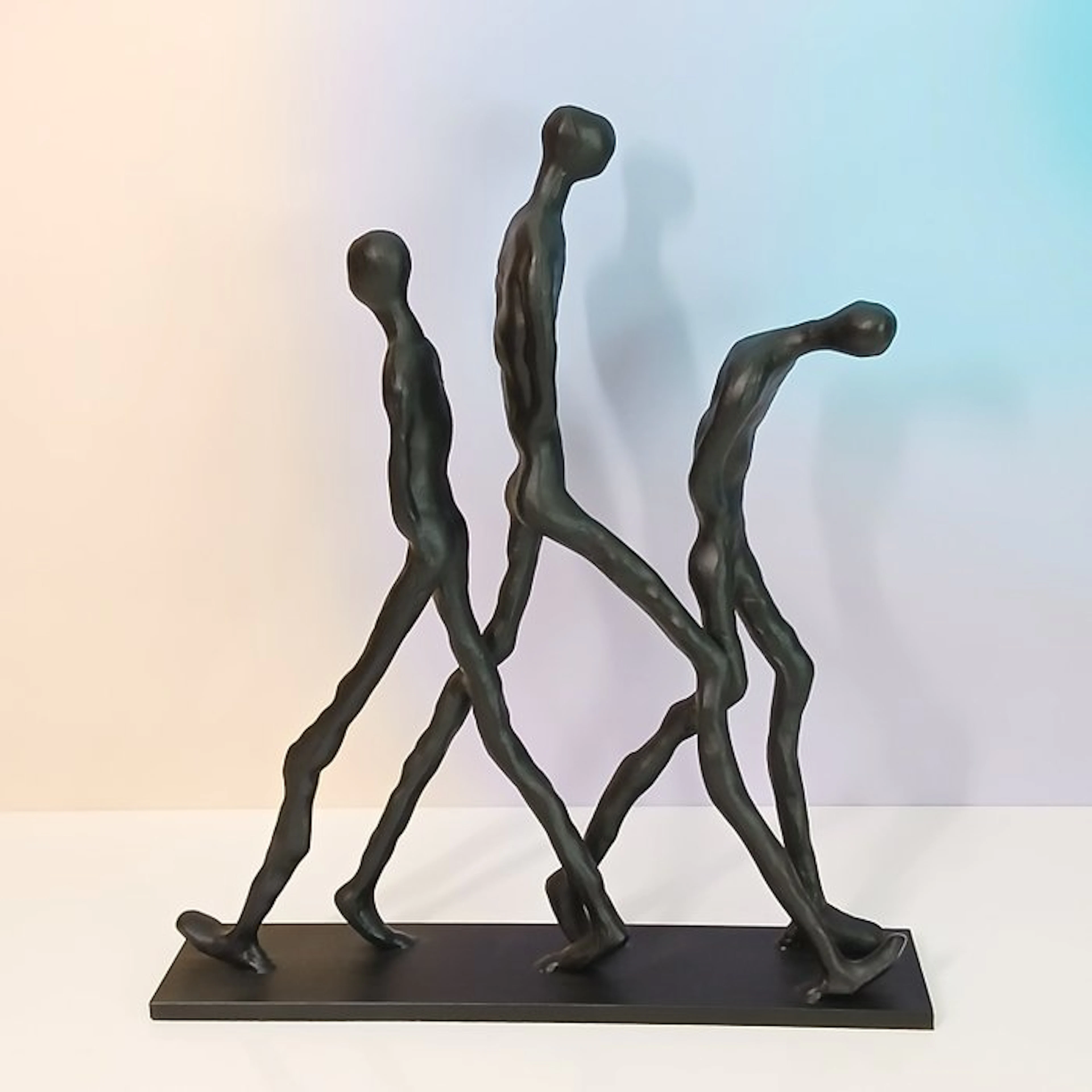 Sculpture, "Les marcheurs" - 31 cm - Source