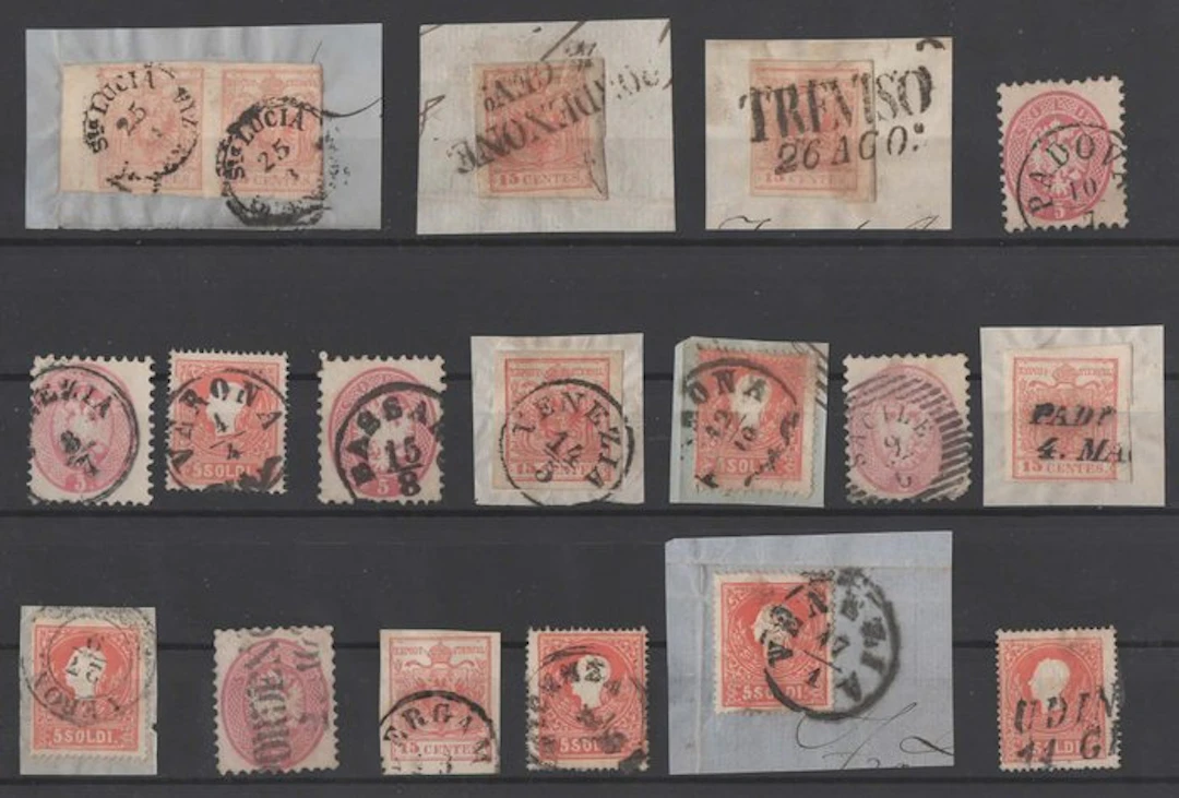 Italian Ancient States - Lombardo Veneto 1850/1863 - 18 pieces - 15c.