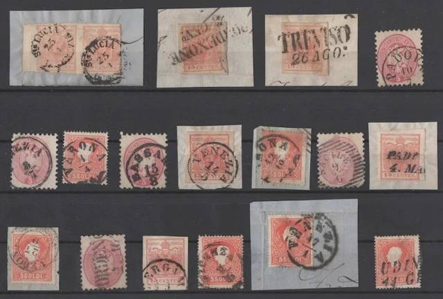 Italian Ancient States - Lombardo Veneto 1850/1863 - 18 pieces - 15c.