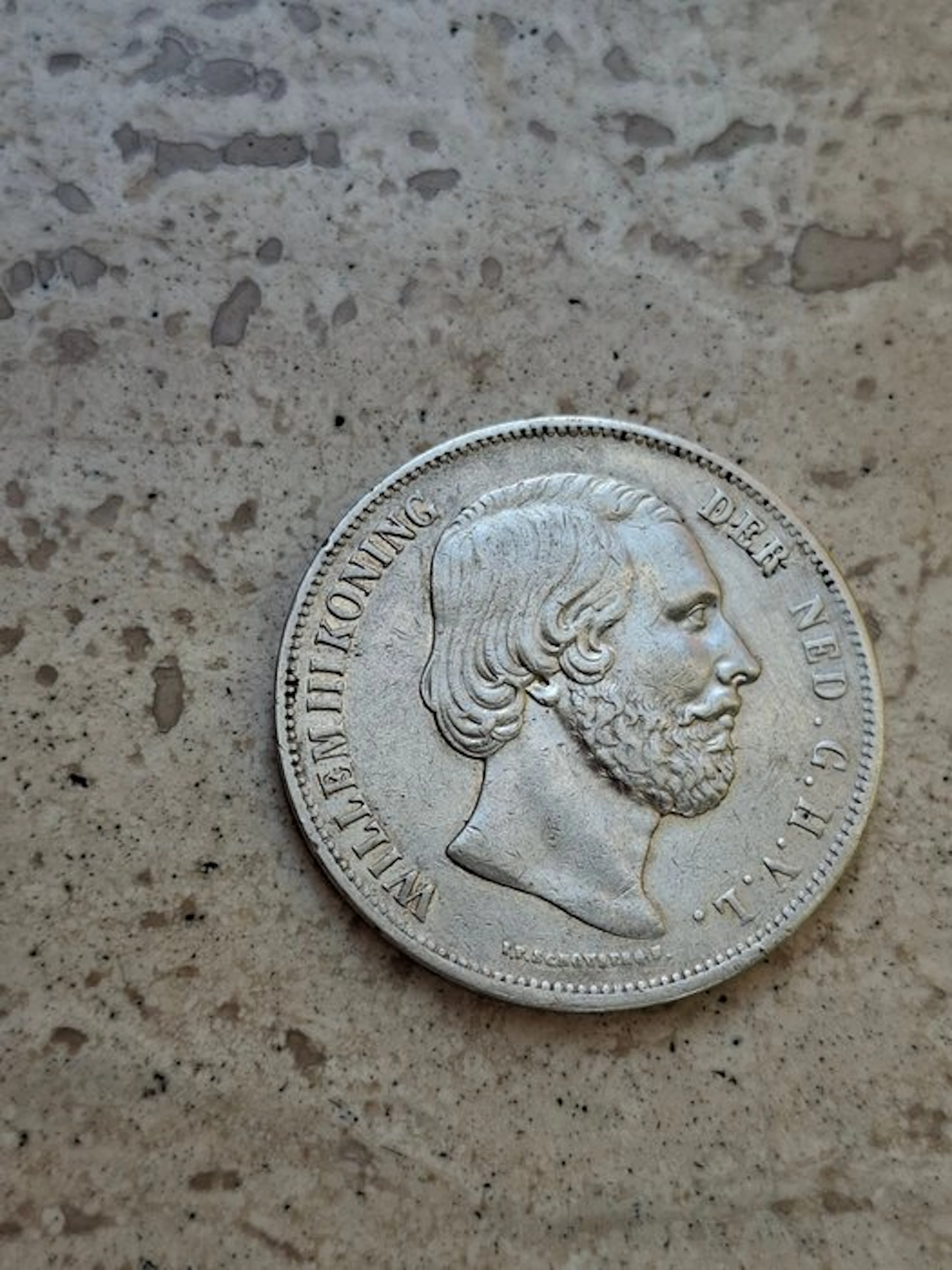 Netherlands. Willem III. 2 1/2 Gulden 1853
