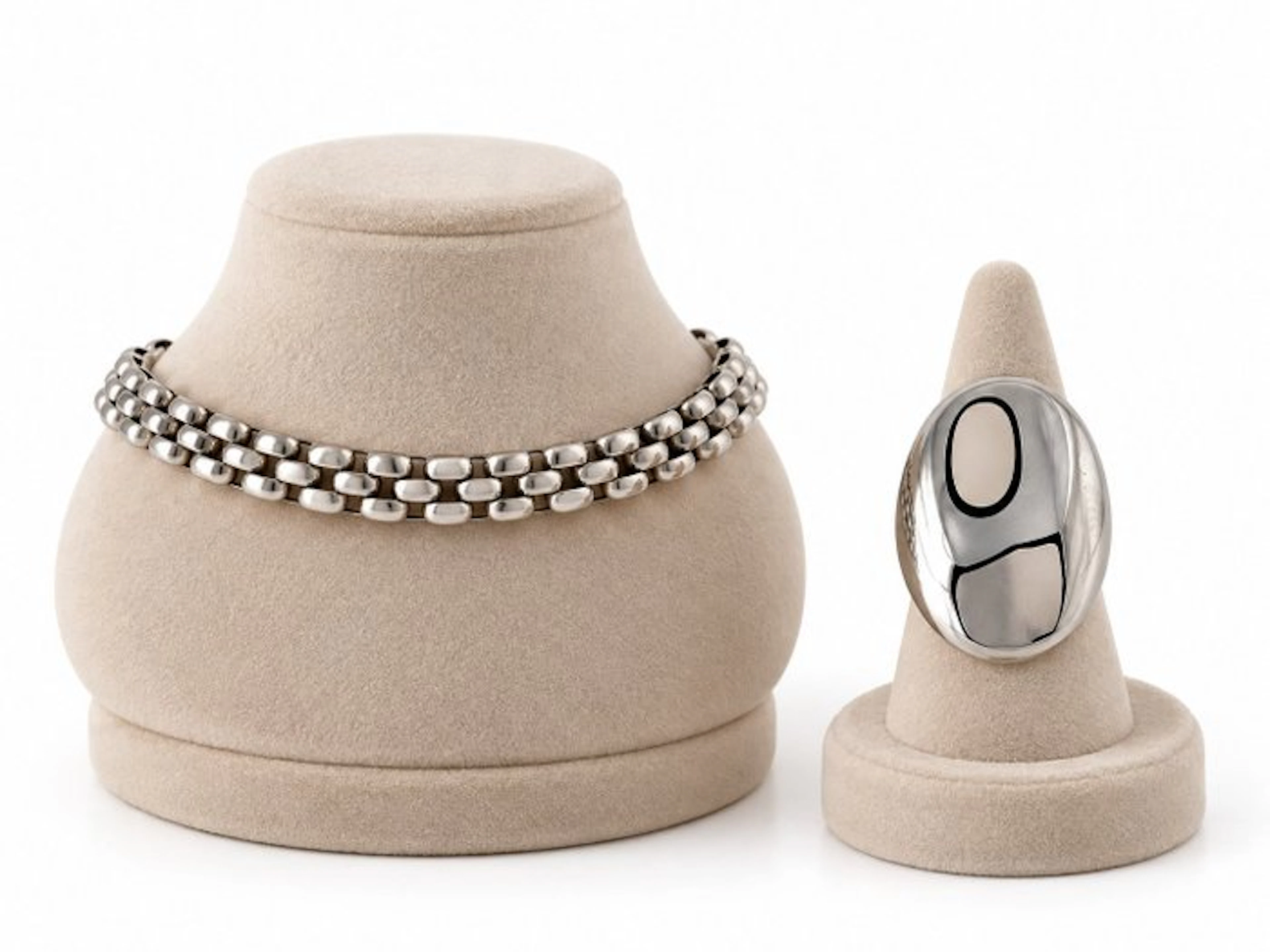 No reserve price - 2 piece jewellery set Silver