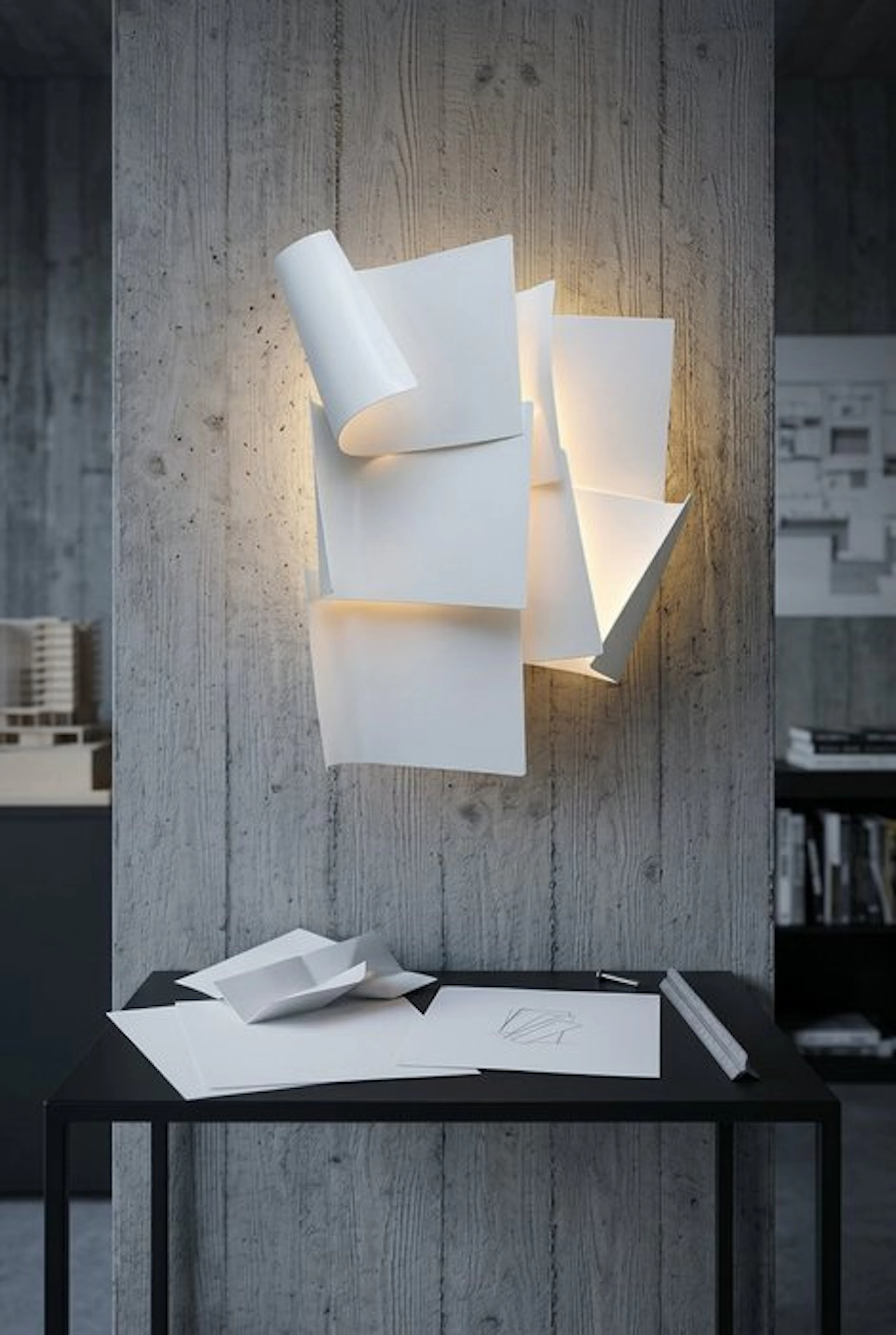 AO_Lightsculptures - Andrea Olivazzo - Wall lamp - Fissure - Aluminium