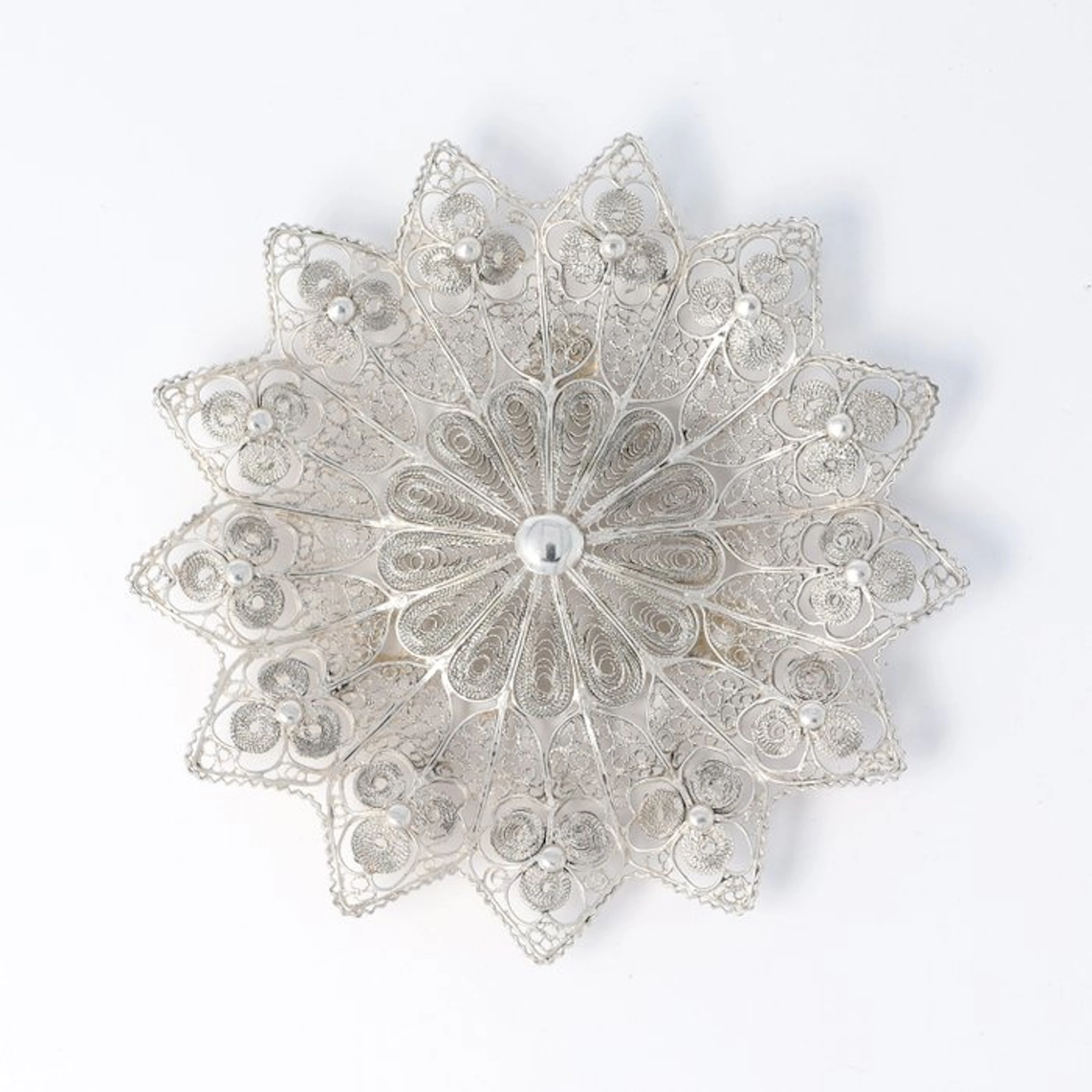 NO RESERVE. Filigrain schaaltje. - Platter - .900 silver