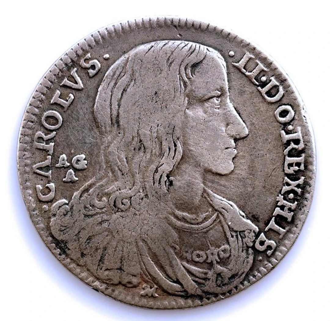 Spain. Carlos II. Tari 1689 Nápoles. VARIANTE. Muy rara