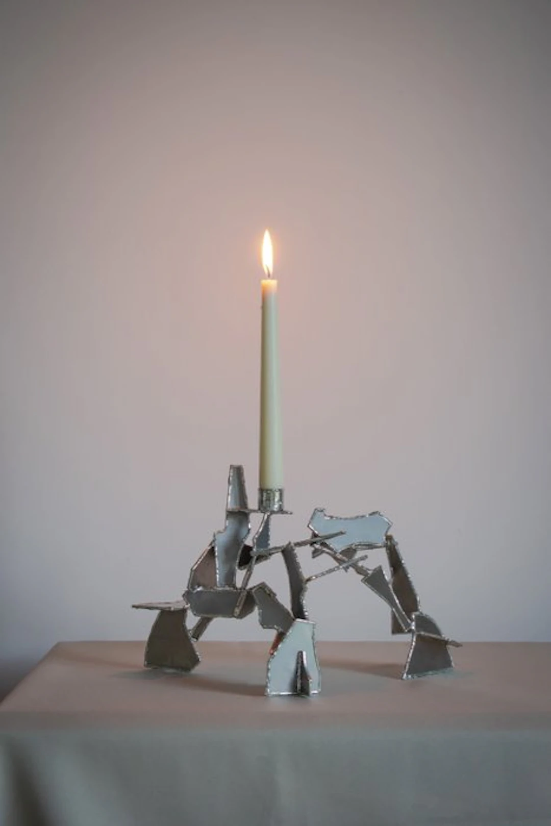 Vincent Decat - Taperstick - Stainless steel, Tin - Looking Up In The Attic