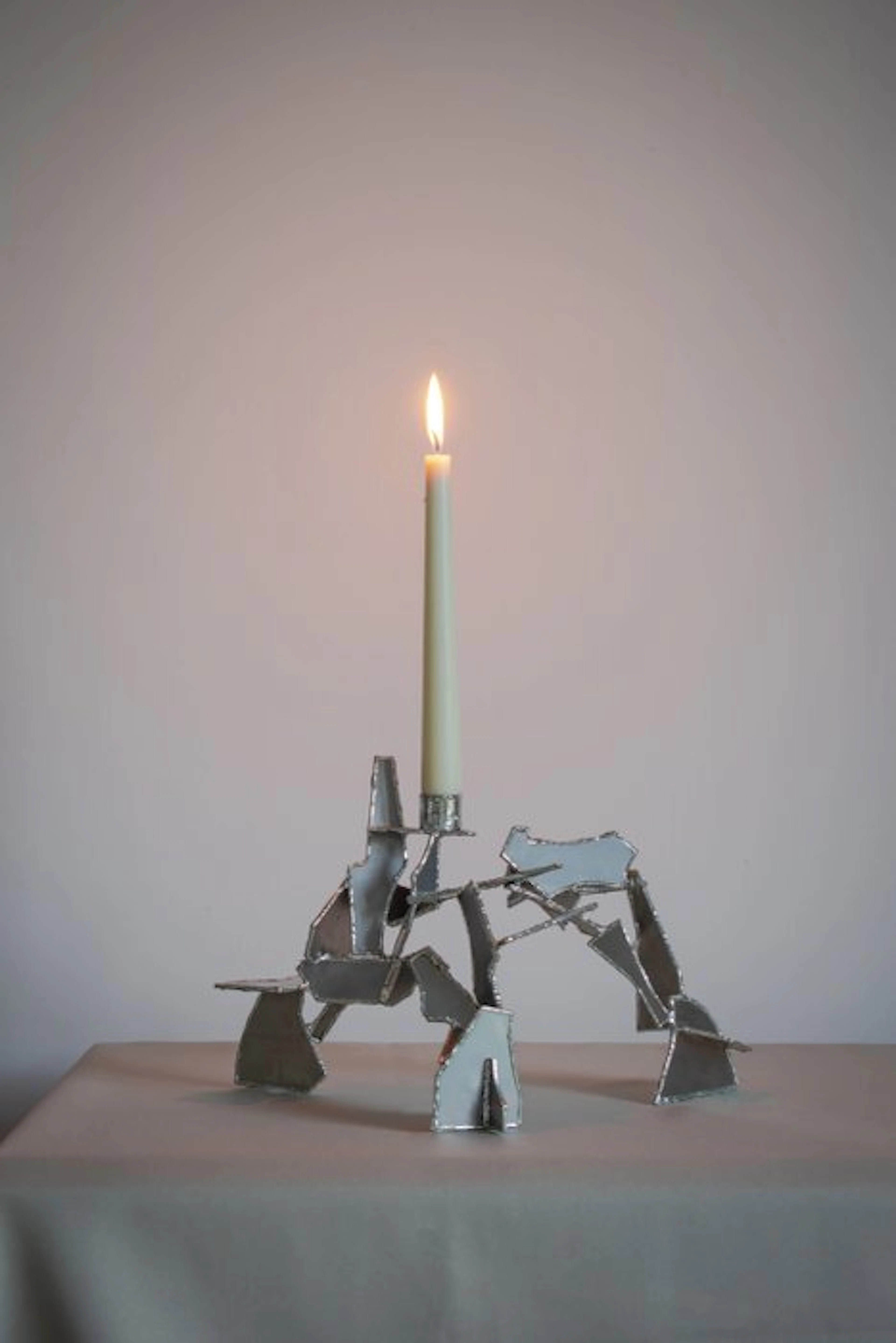 Vincent Decat - Taperstick - Stainless steel, Tin - Looking Up In The Attic