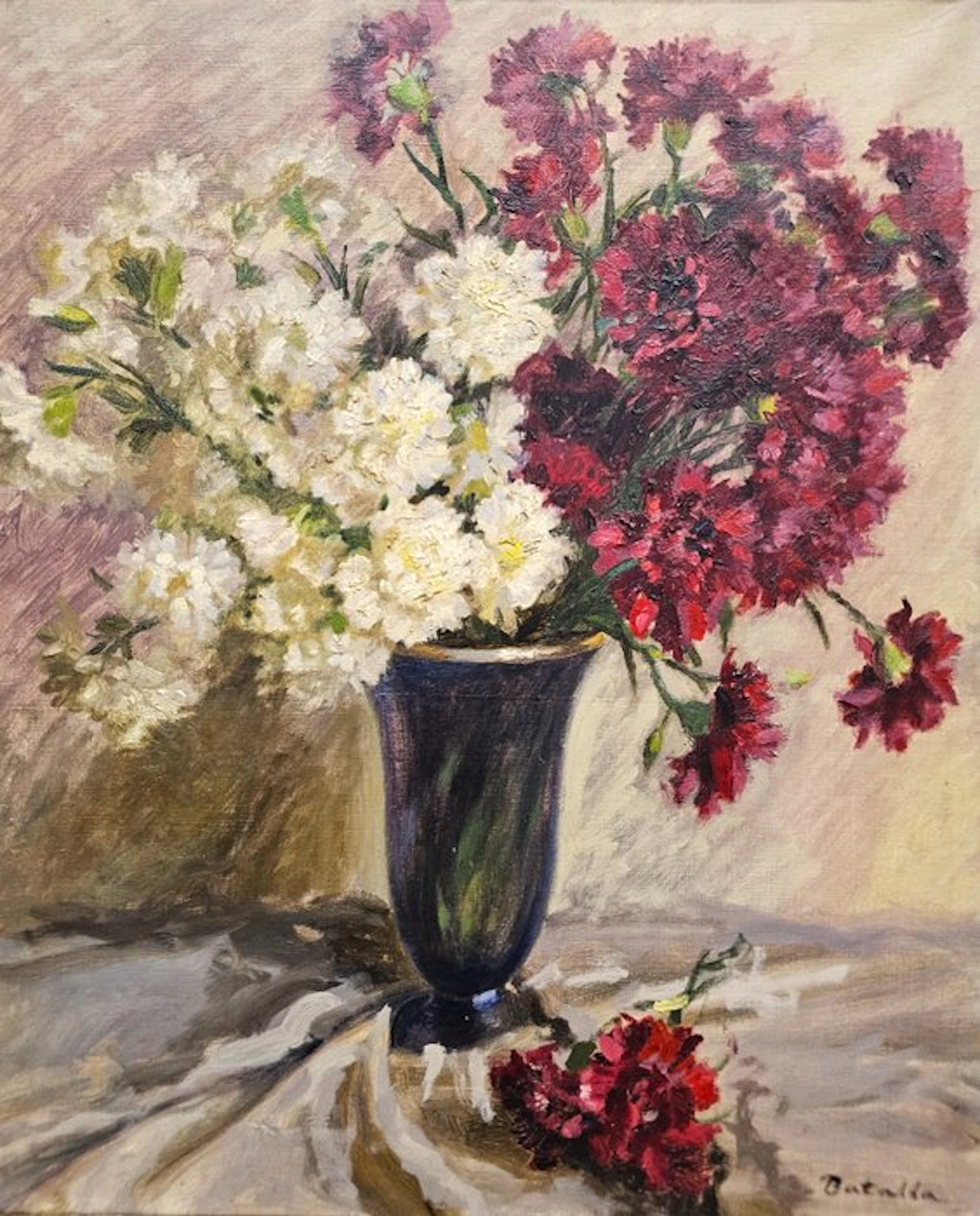 Pere Batalla Xatruch (1893-1968) - Vase with Carnations