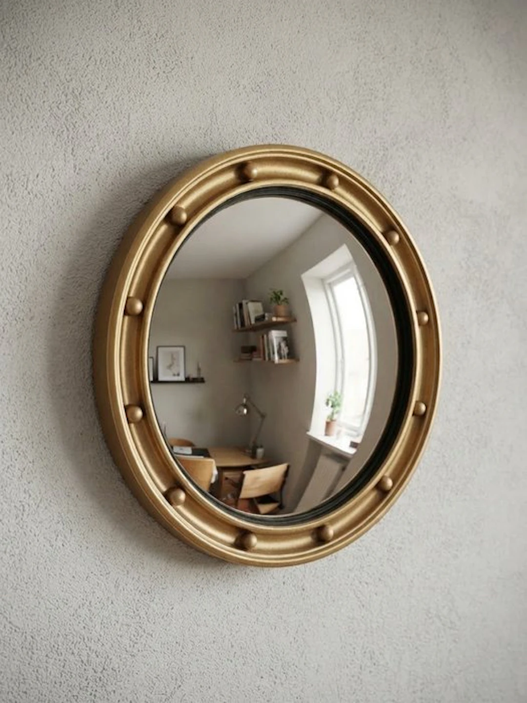 Engelse Bolle Butler Spiegel (Convex) - Wall mirror- porthole - glass bowl