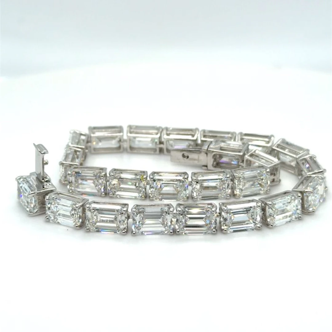 Bracelet - 14 kt. White gold - 24.00ct. tw. Diamond (Lab-grown)
