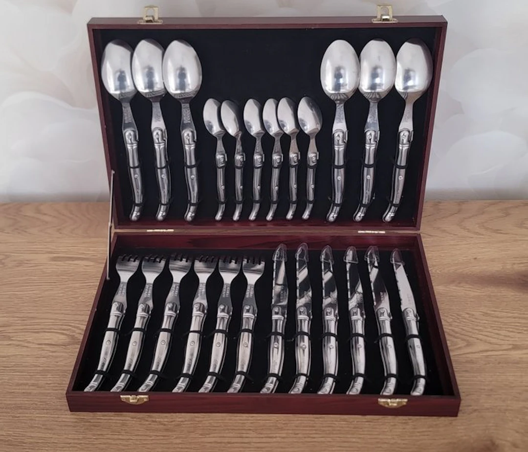 Laguiole - Cutlery set for 6 - Steel - Flatware set for 6