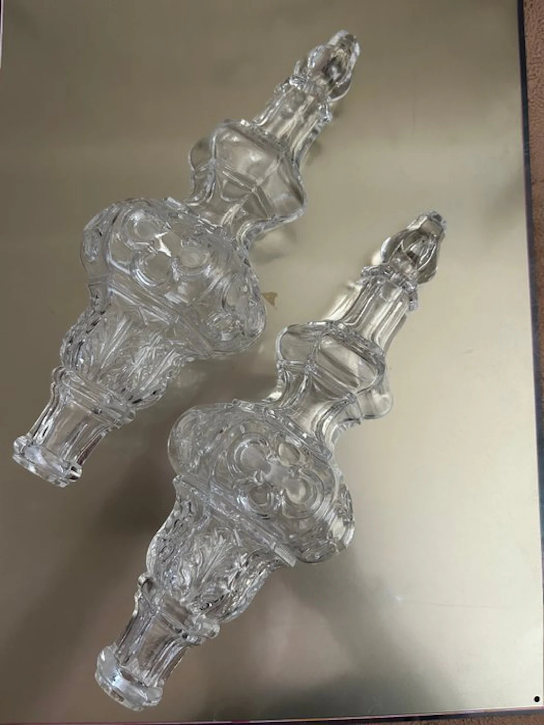 Candleholder (2) - Glass - Baluster Dagger Luchter