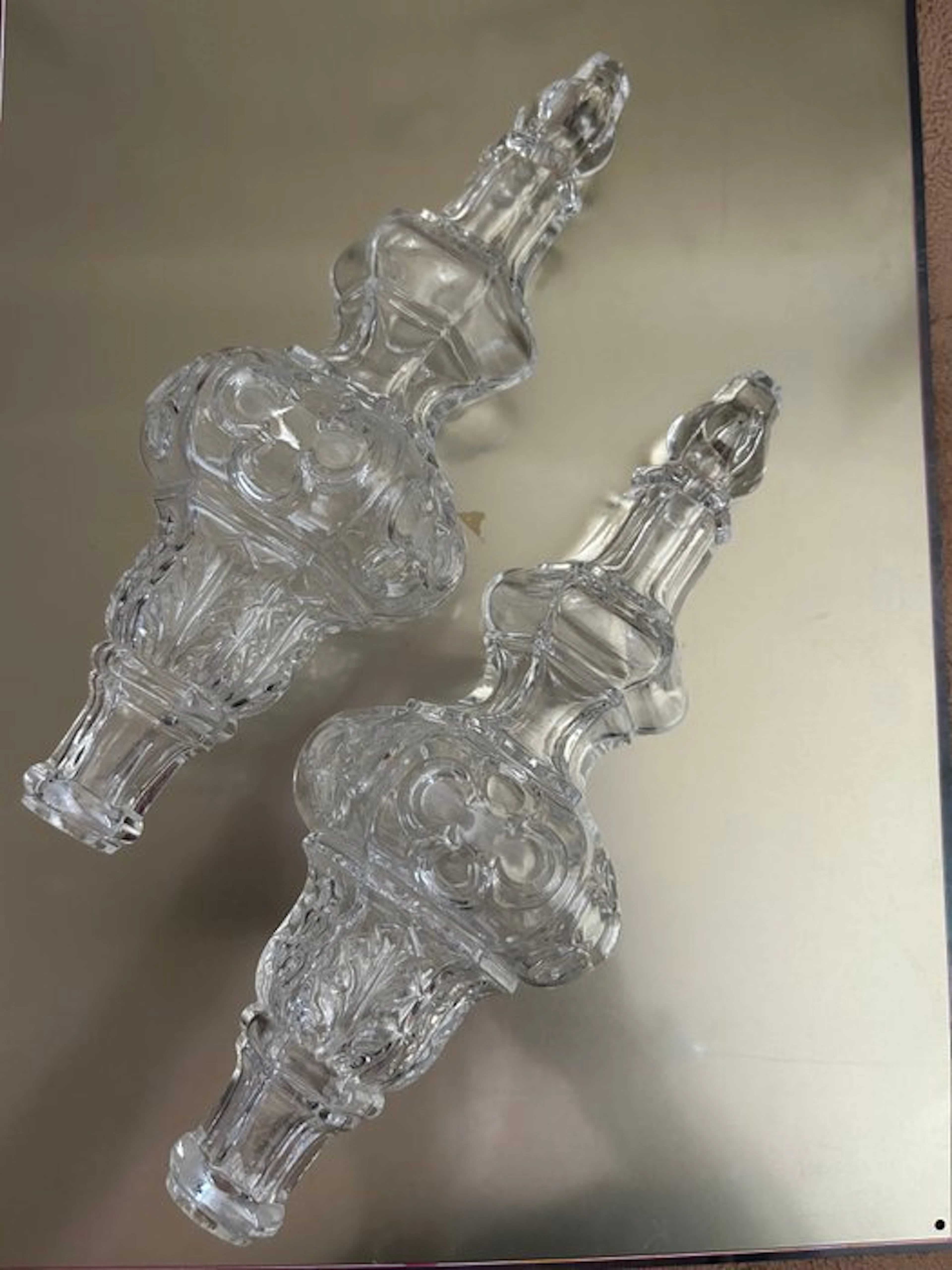 Candleholder (2) - Glass - Baluster Dagger Luchter