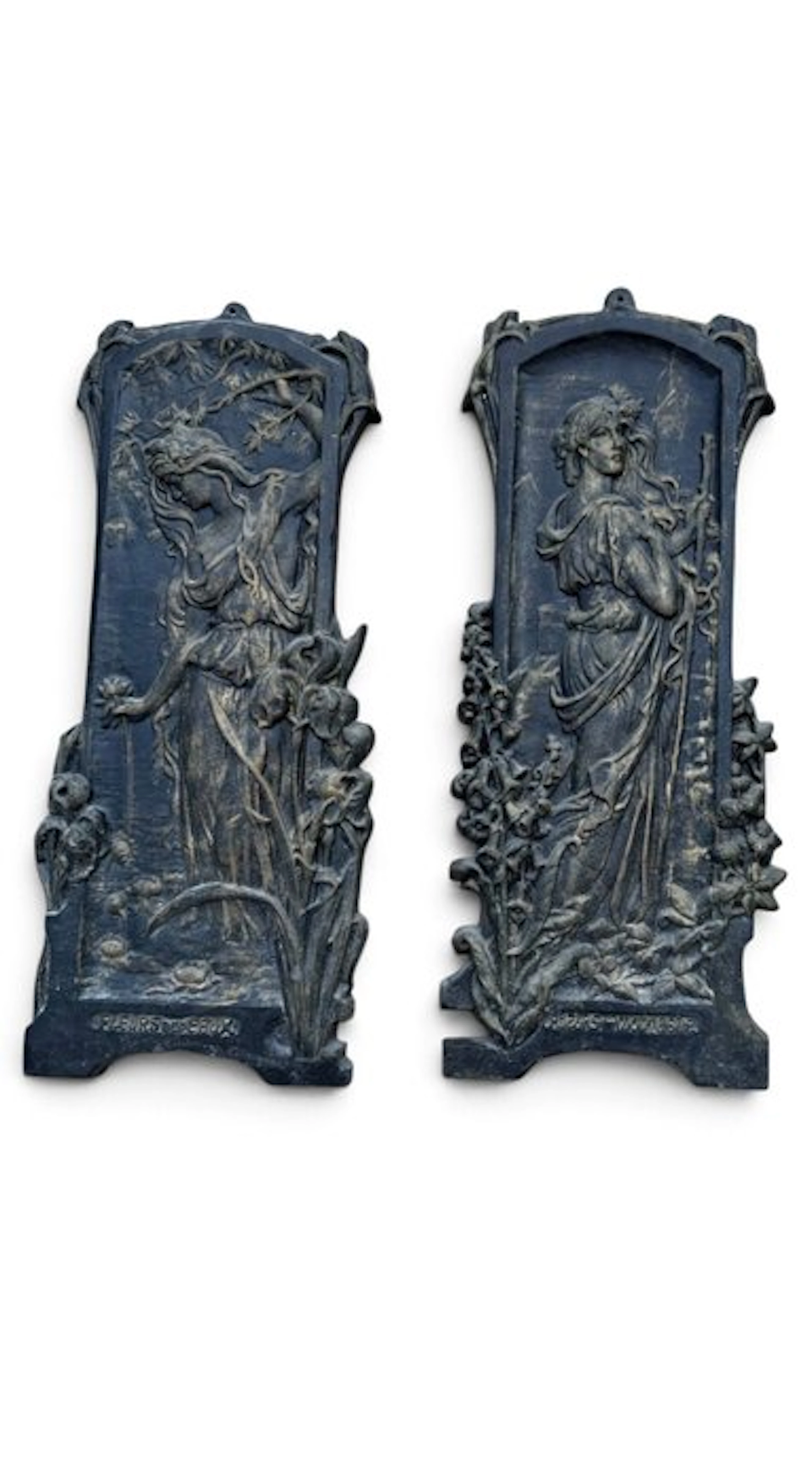 Sculpture, Fleurs des Eaux & Fleurs de Montagne - 54 cm - Iron