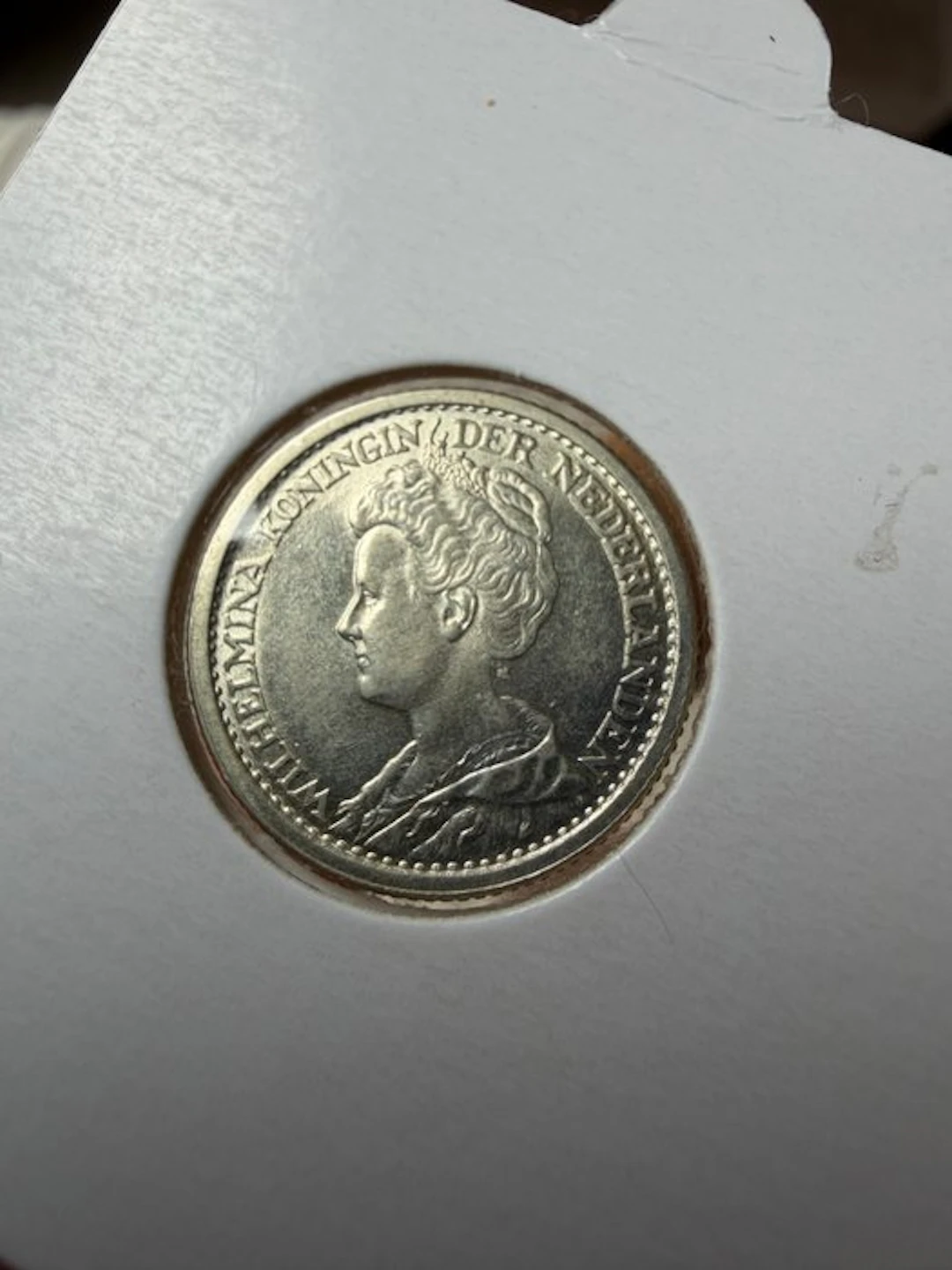Netherlands. Wilhelmina. 25 Cents 1918 (No reserve price)