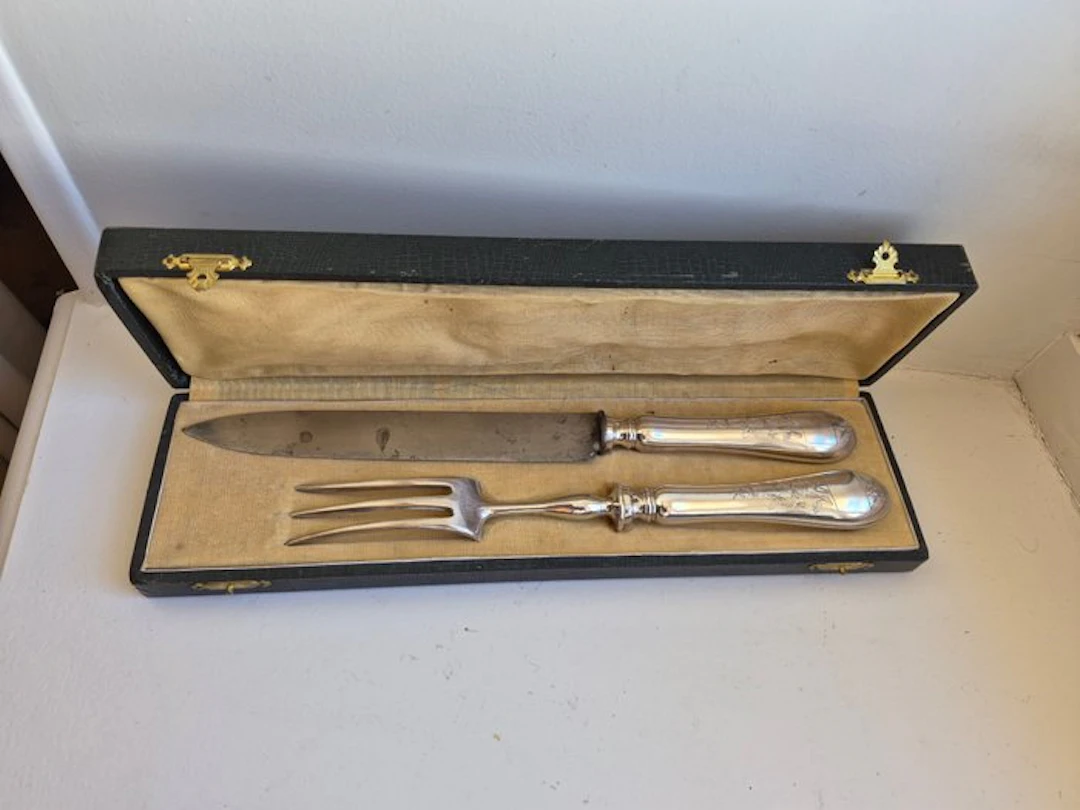 Vegetable server (2) - silver-plated
