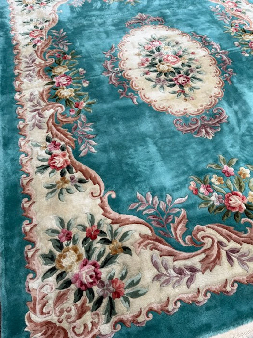 Aubusson rug - cleaned - hand-knotted - wool - Carpet - 374 cm - 274 cm