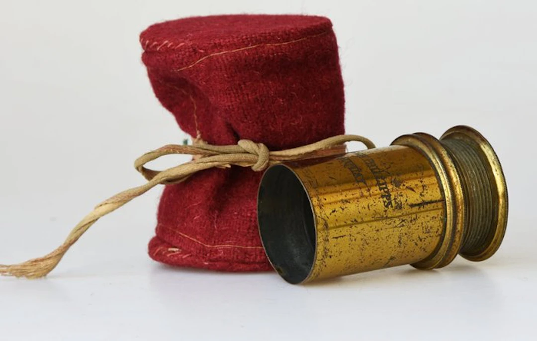 Dallmeyer Victoriaanse messing kaartloep - Gepersonaliseerd voor "Capt