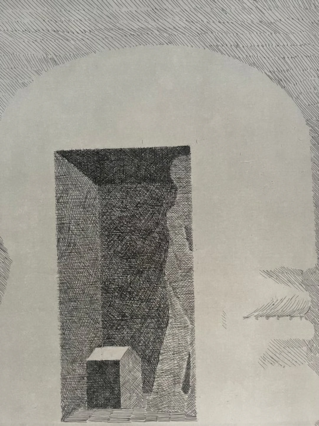 Horst Antes (1936) - Kopf-Innenraum mit Figur und Haus