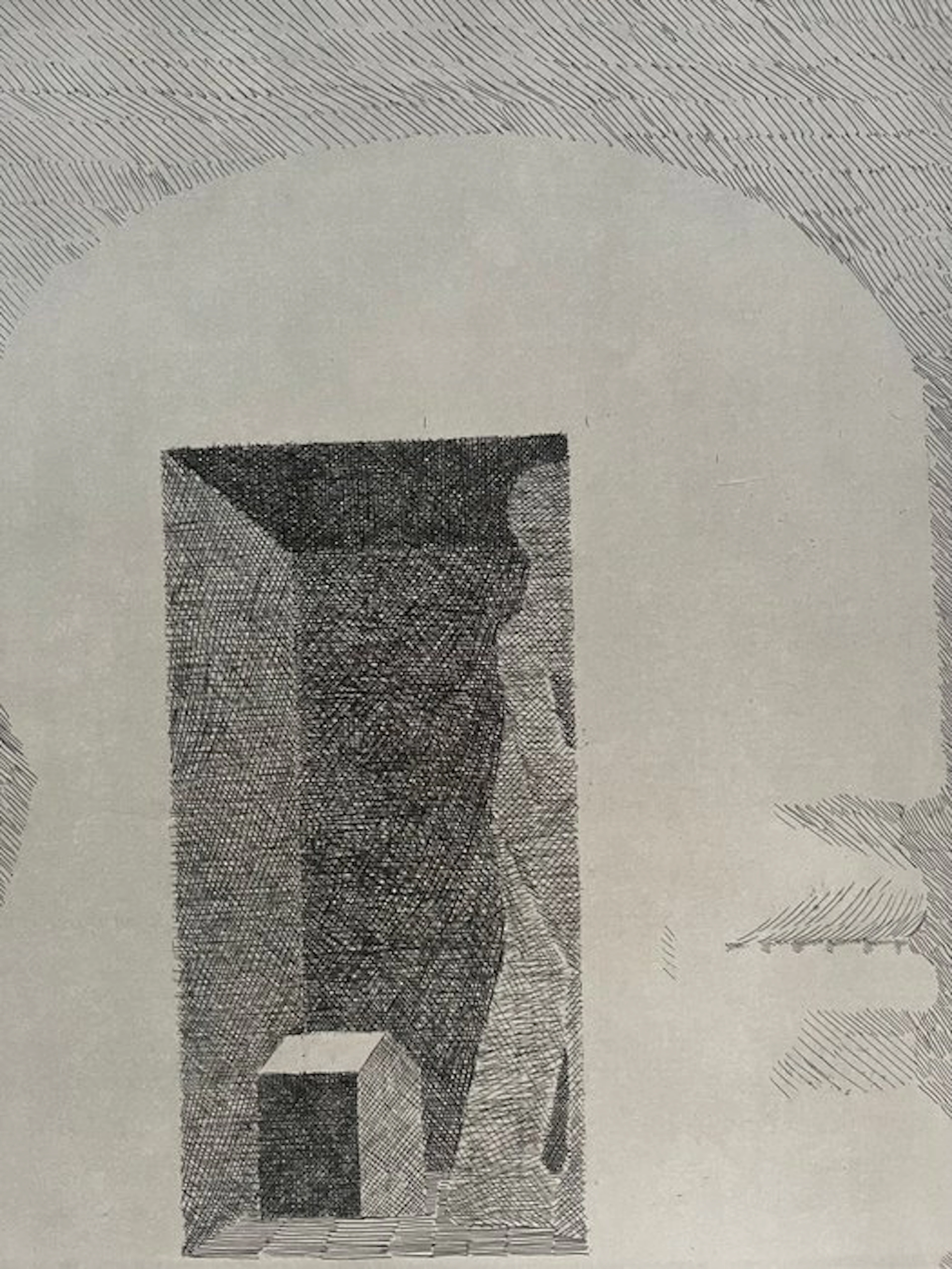 Horst Antes (1936) - Kopf-Innenraum mit Figur und Haus