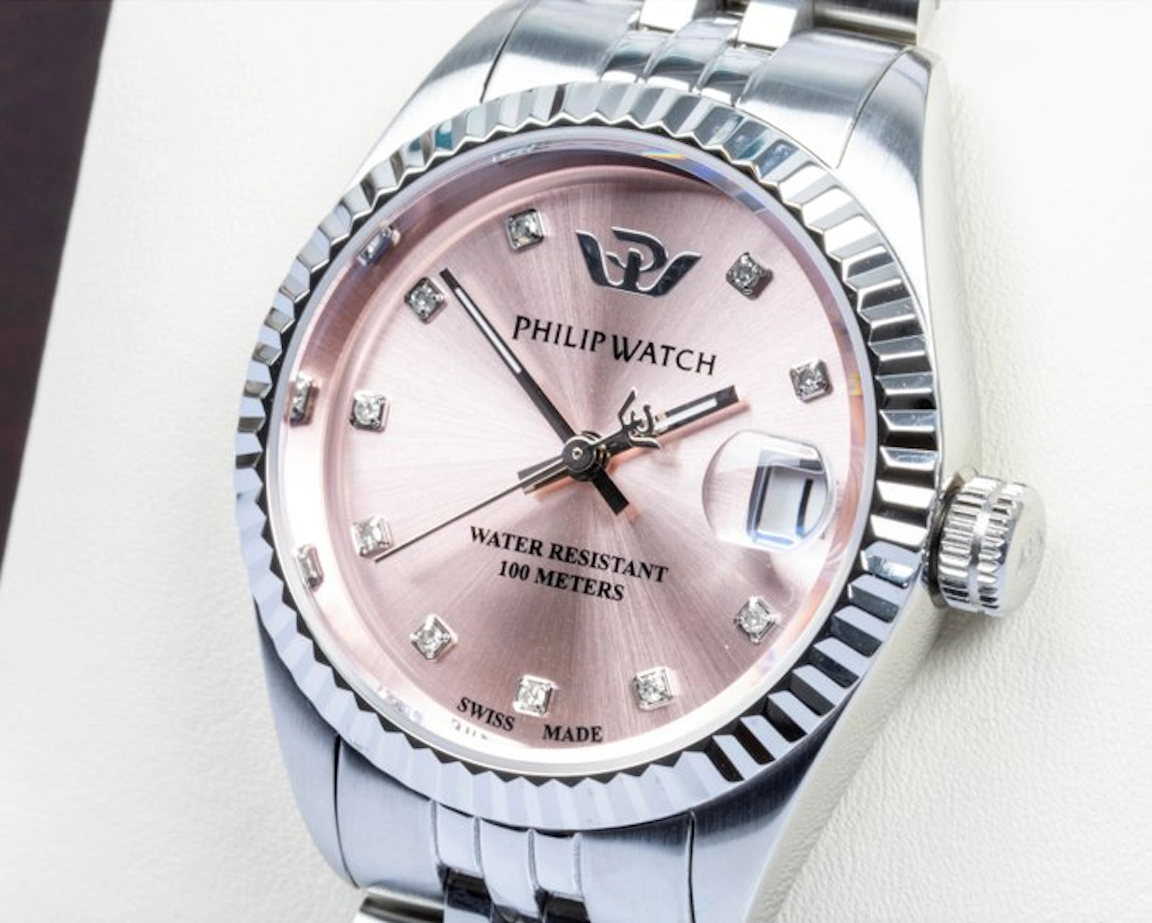 Philip Watch - Caribe Urban - Date - Pink - Diamonds...
