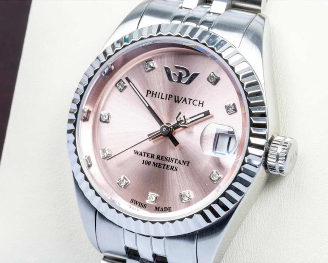Philip Watch - Caribe Urban - Date - Pink - Diamonds...