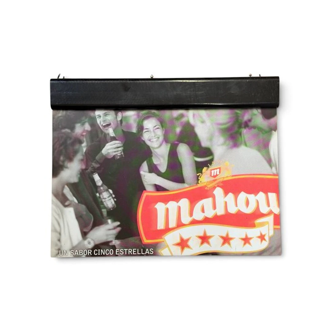 Mahou Cinco Estrellas beer - Lighted sign - Steel, Crystal