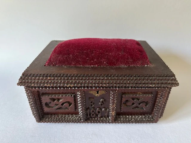 Box - Wood - Tramp Art Chest