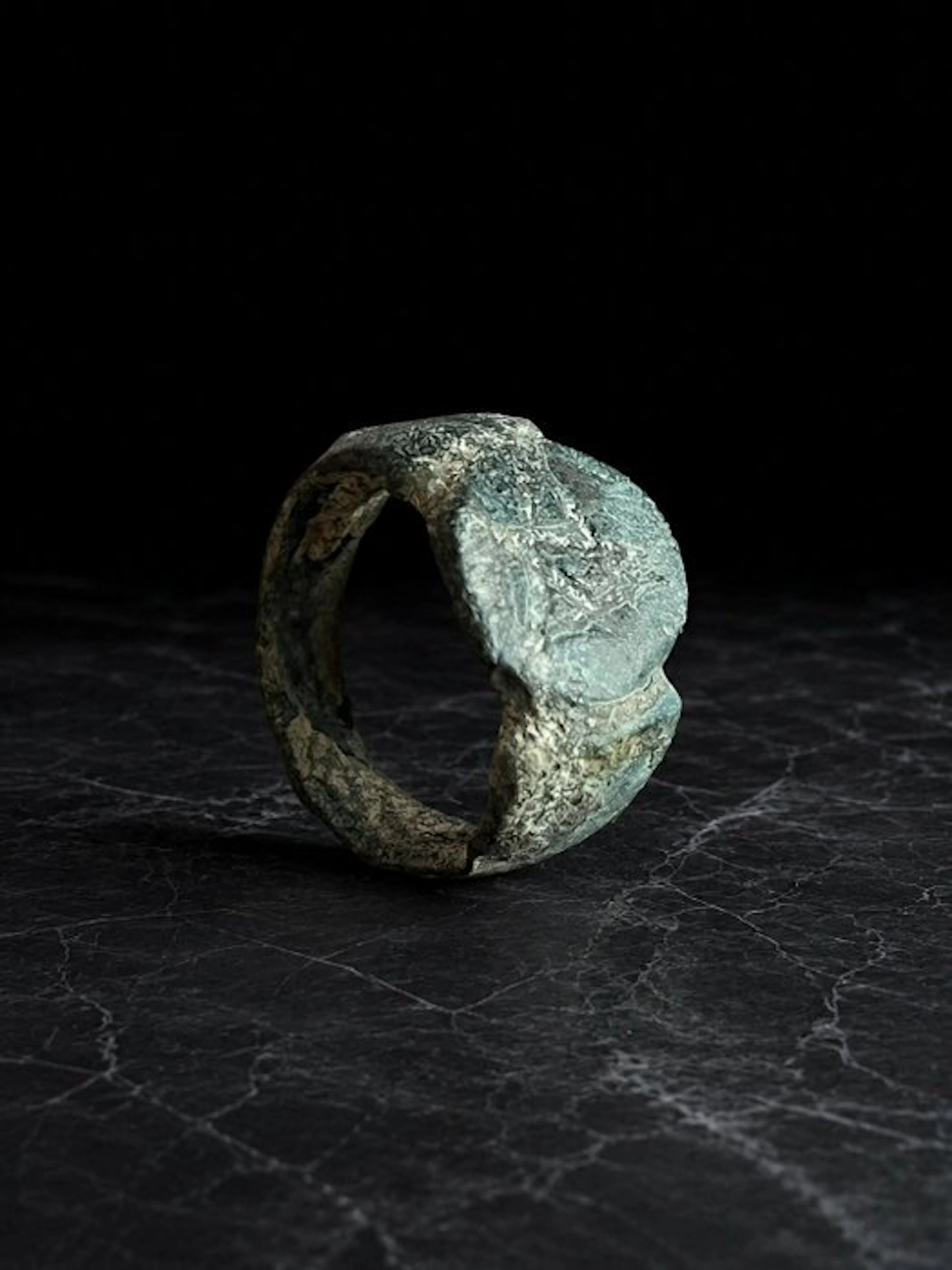 Medieval Bronze Ring with Circular Bezel – 1st to 3rd...