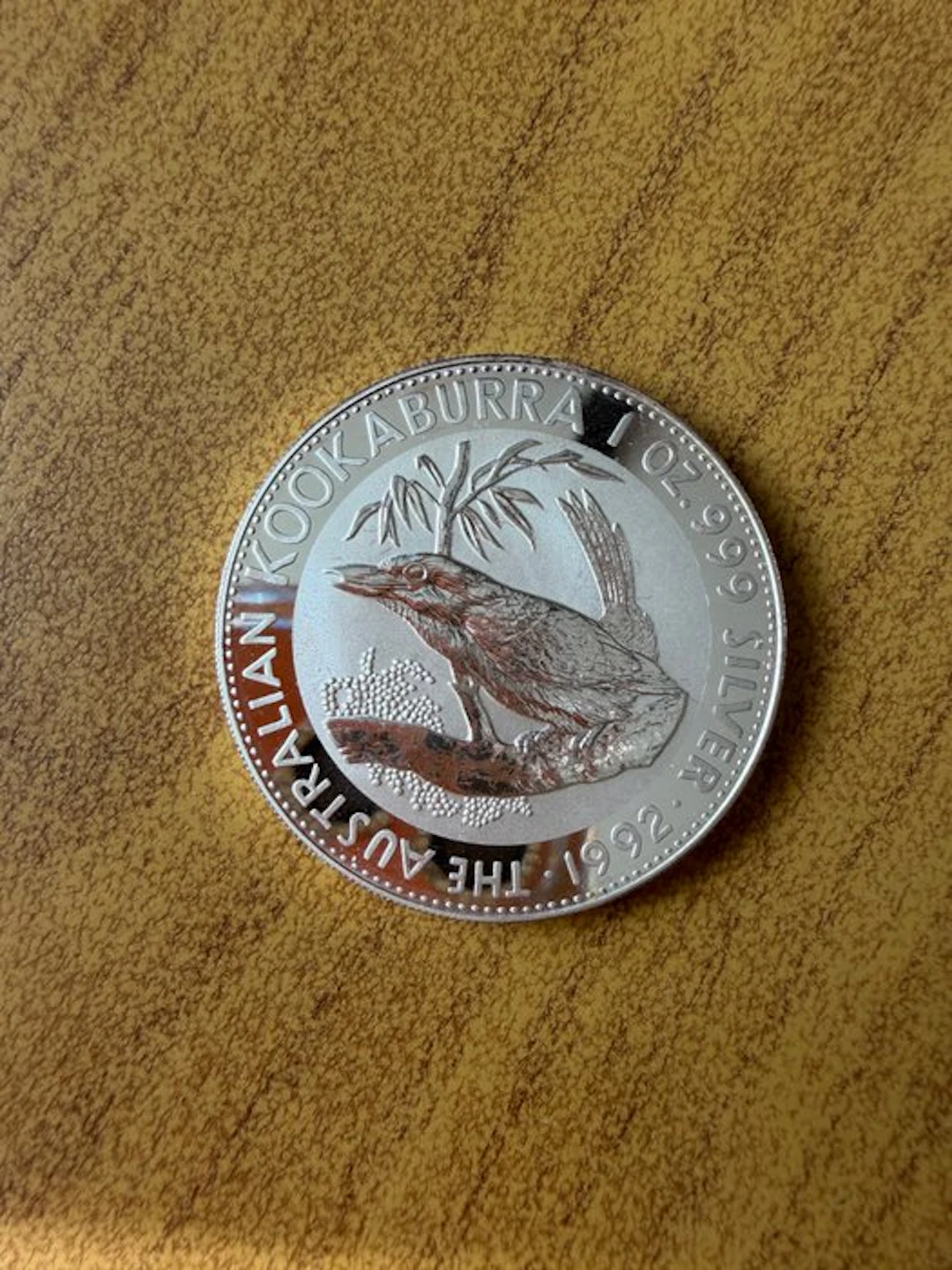 Australia. 1 Dollar 1992 Kookaburra, 1 Oz (.999) (No reserve price)