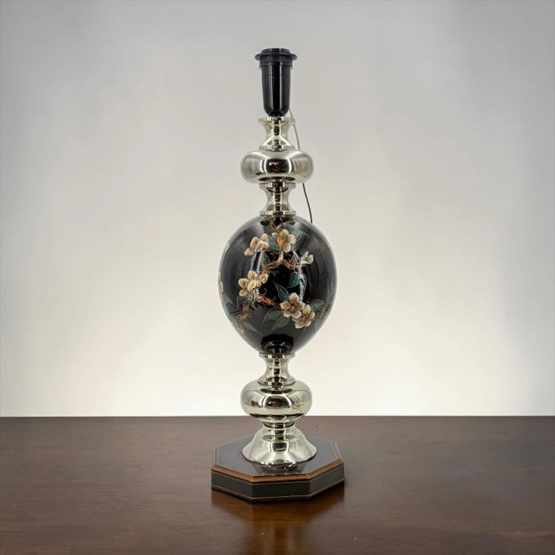 Table lamp - Modernist - Ceramic, Wood - Flower Ginger