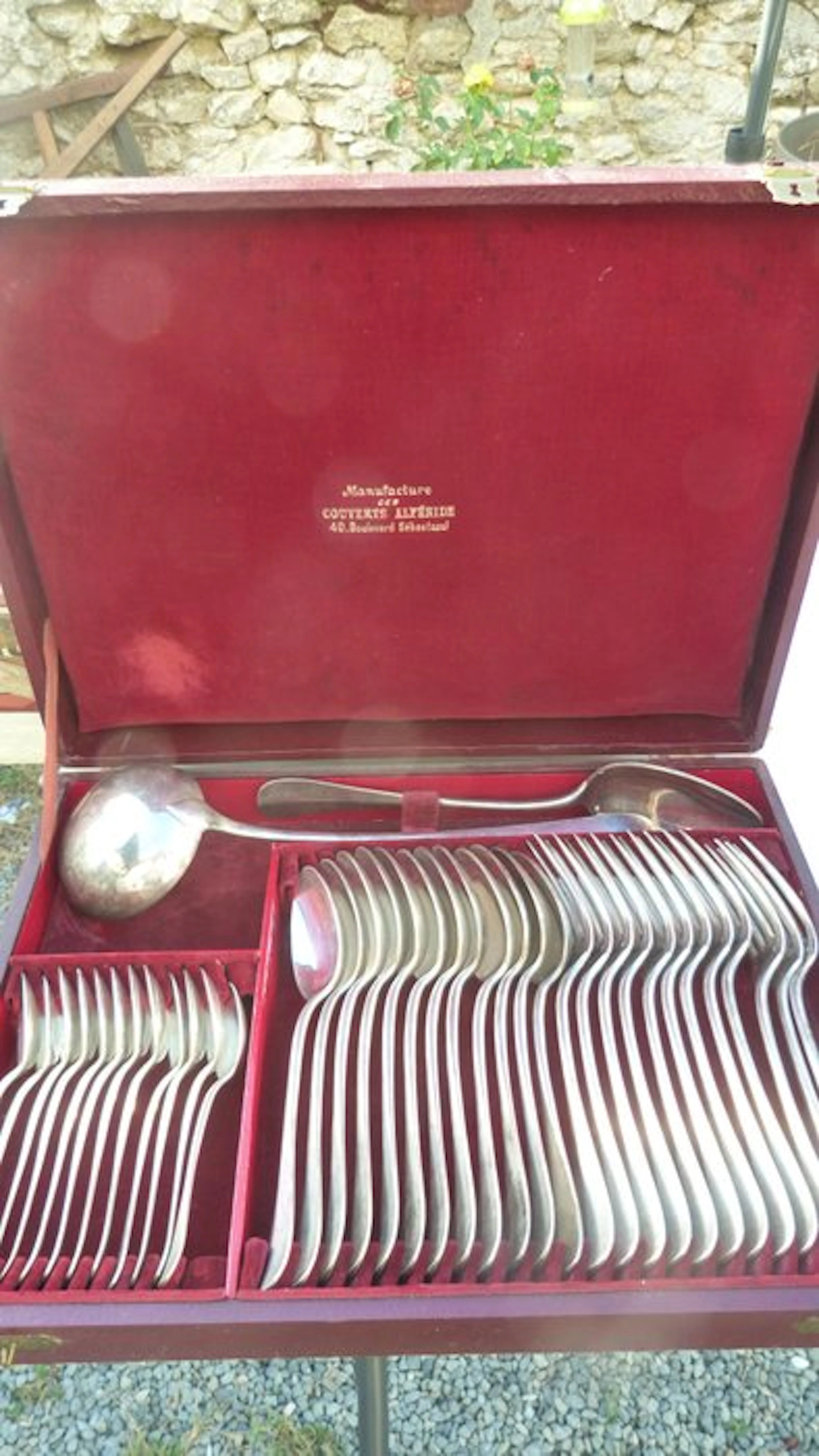 Alfénide (Christofle) - Cutlery set (38) - Silverplated