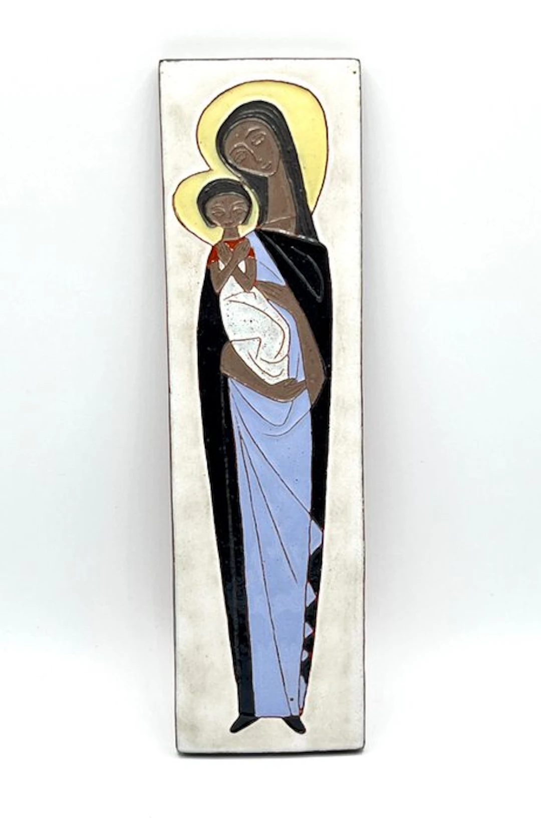 Modernist Devotional Plaque "Madonna and Child" by Paul...