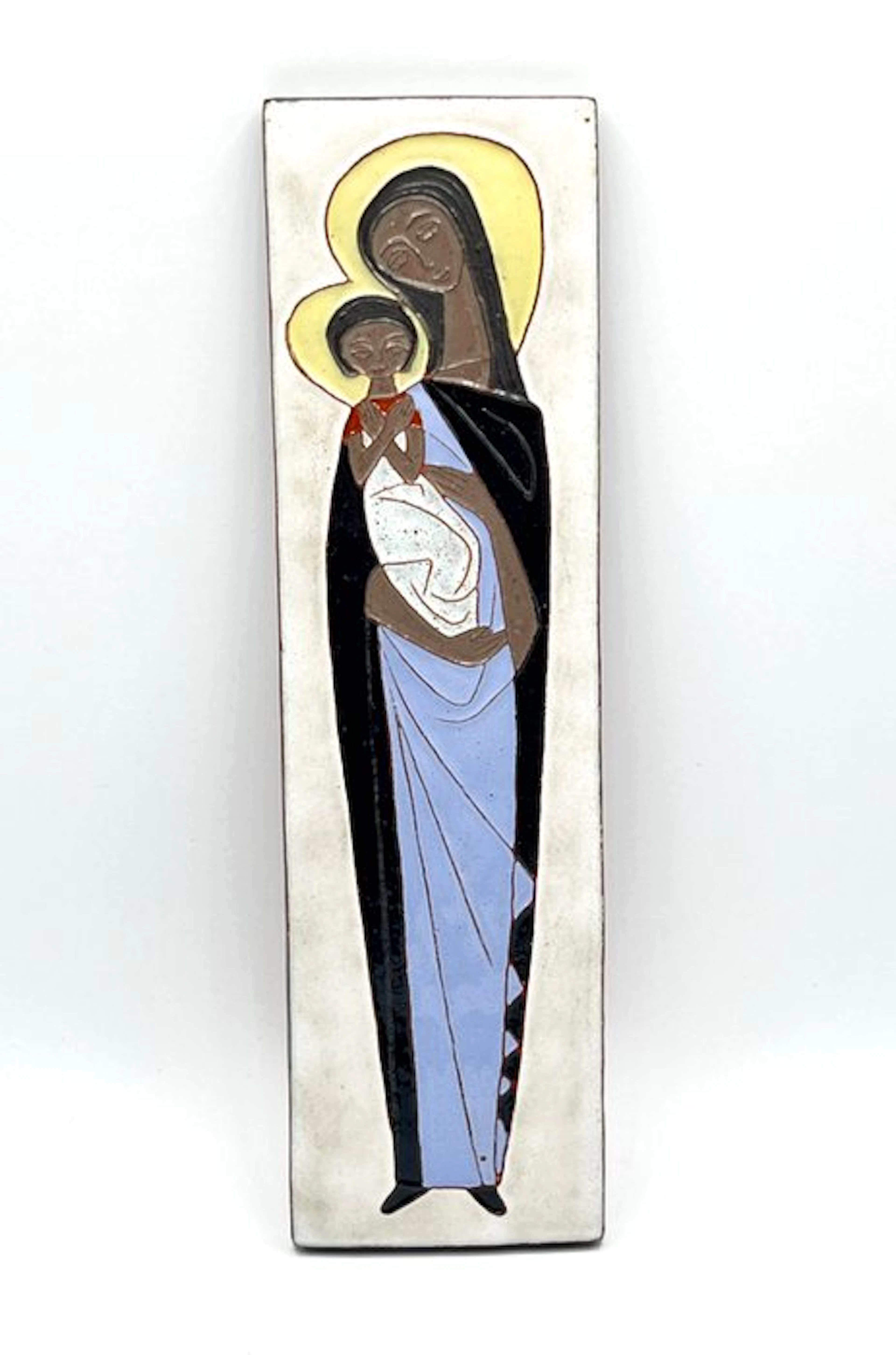 Modernist Devotional Plaque "Madonna and Child" by Paul...