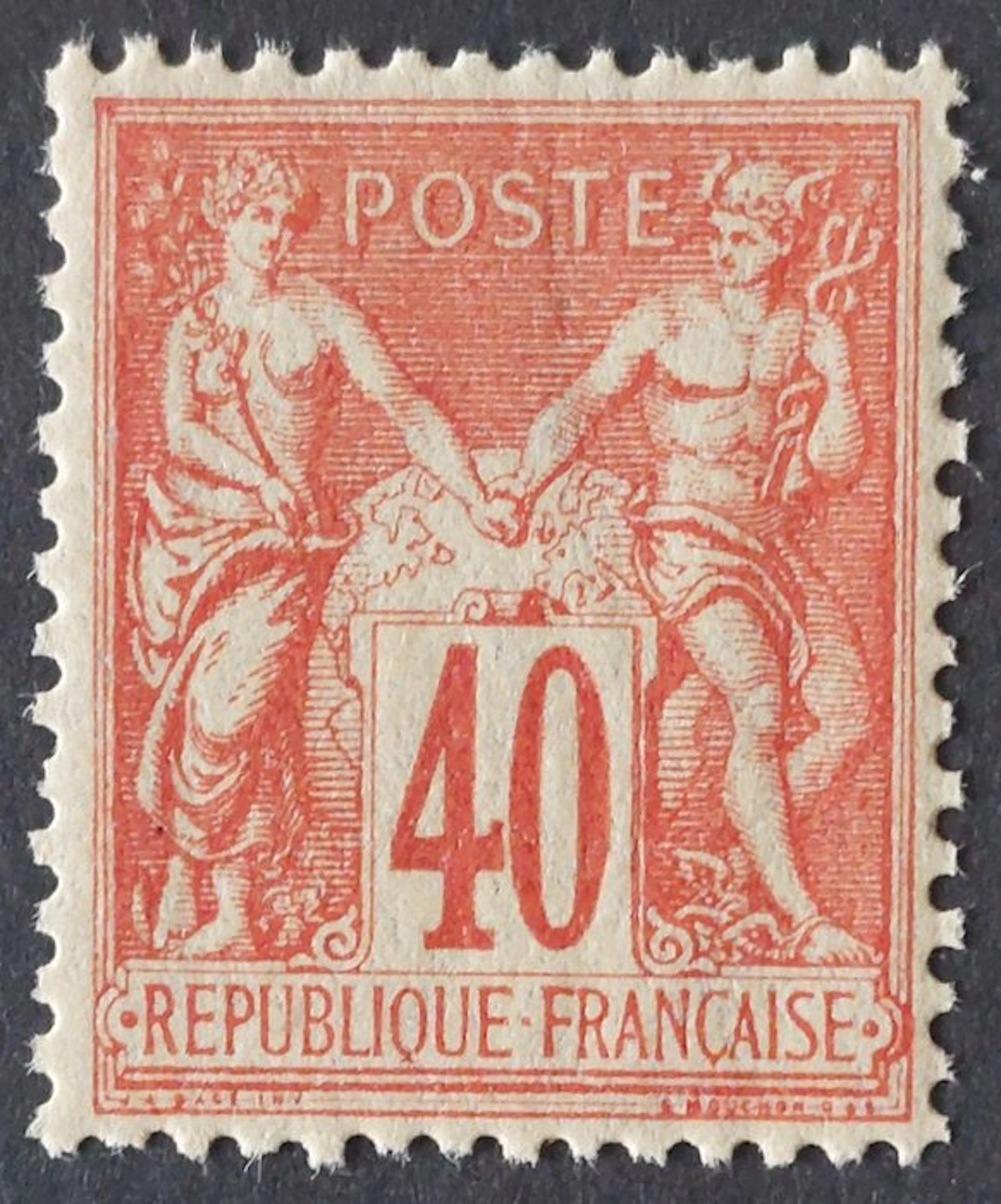 France 1881 - Sage, Type II, 40 cl. orange, luxe** - Yvert 94
