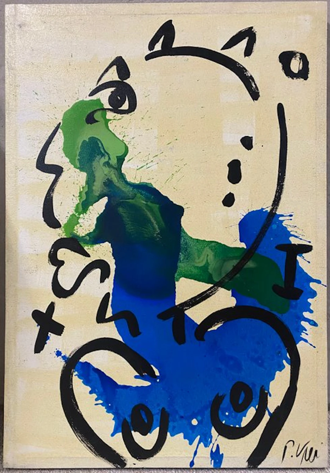 Peter Robert Keil (1942) - Frau Akt (abstrakt)