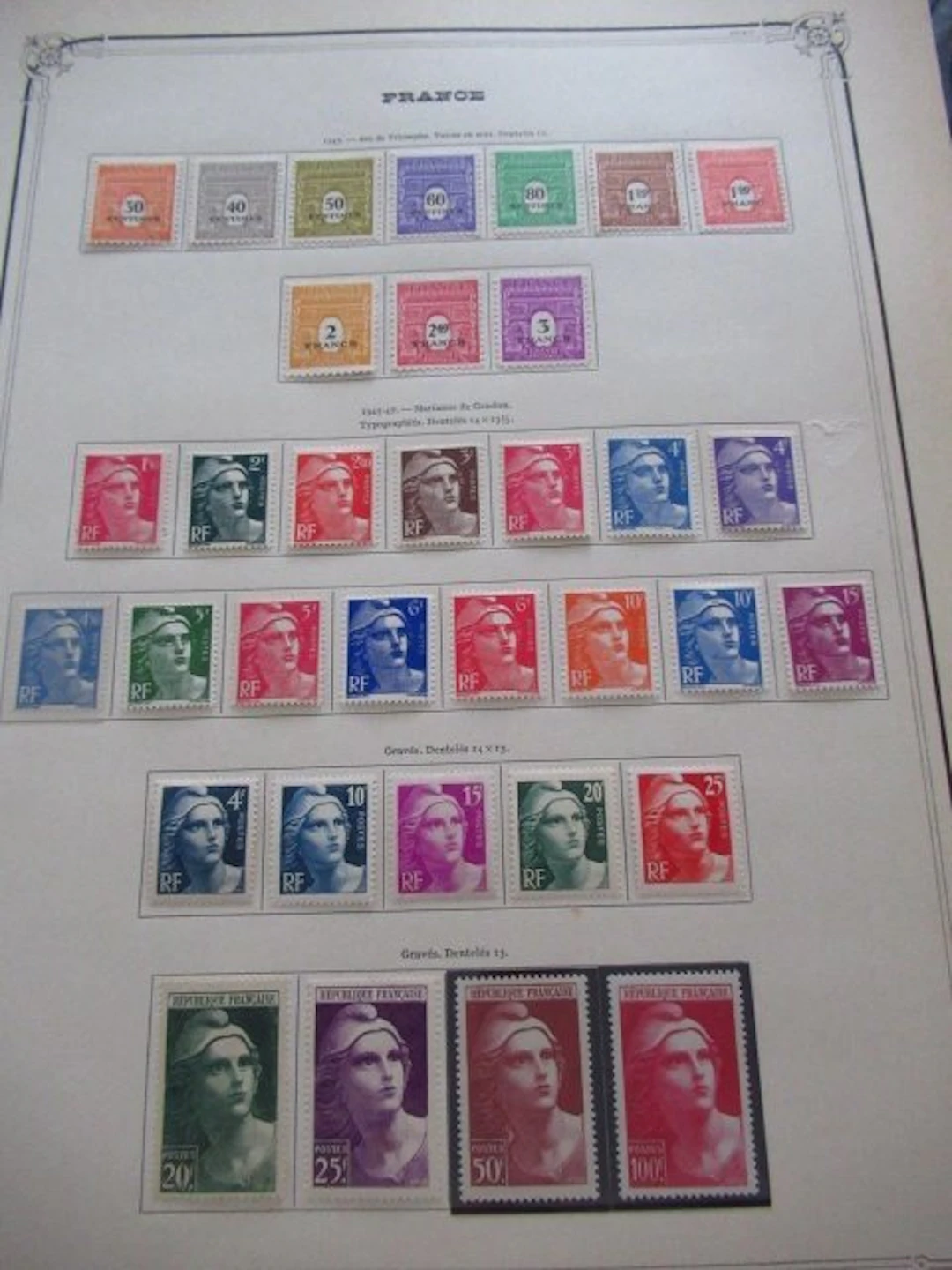 France 1945/1960 - collection de timbres
