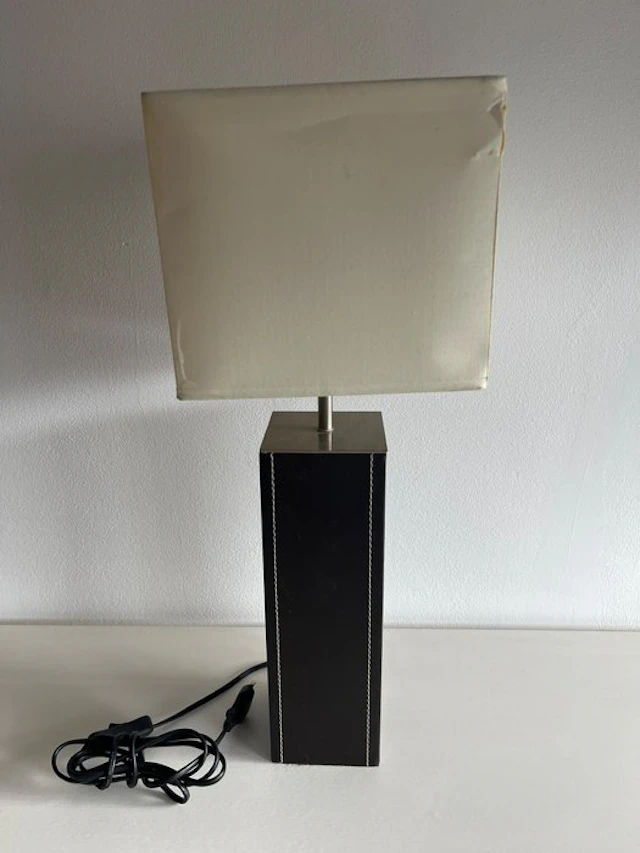 Table lamp - Leather, Metal - RELCO table lamp