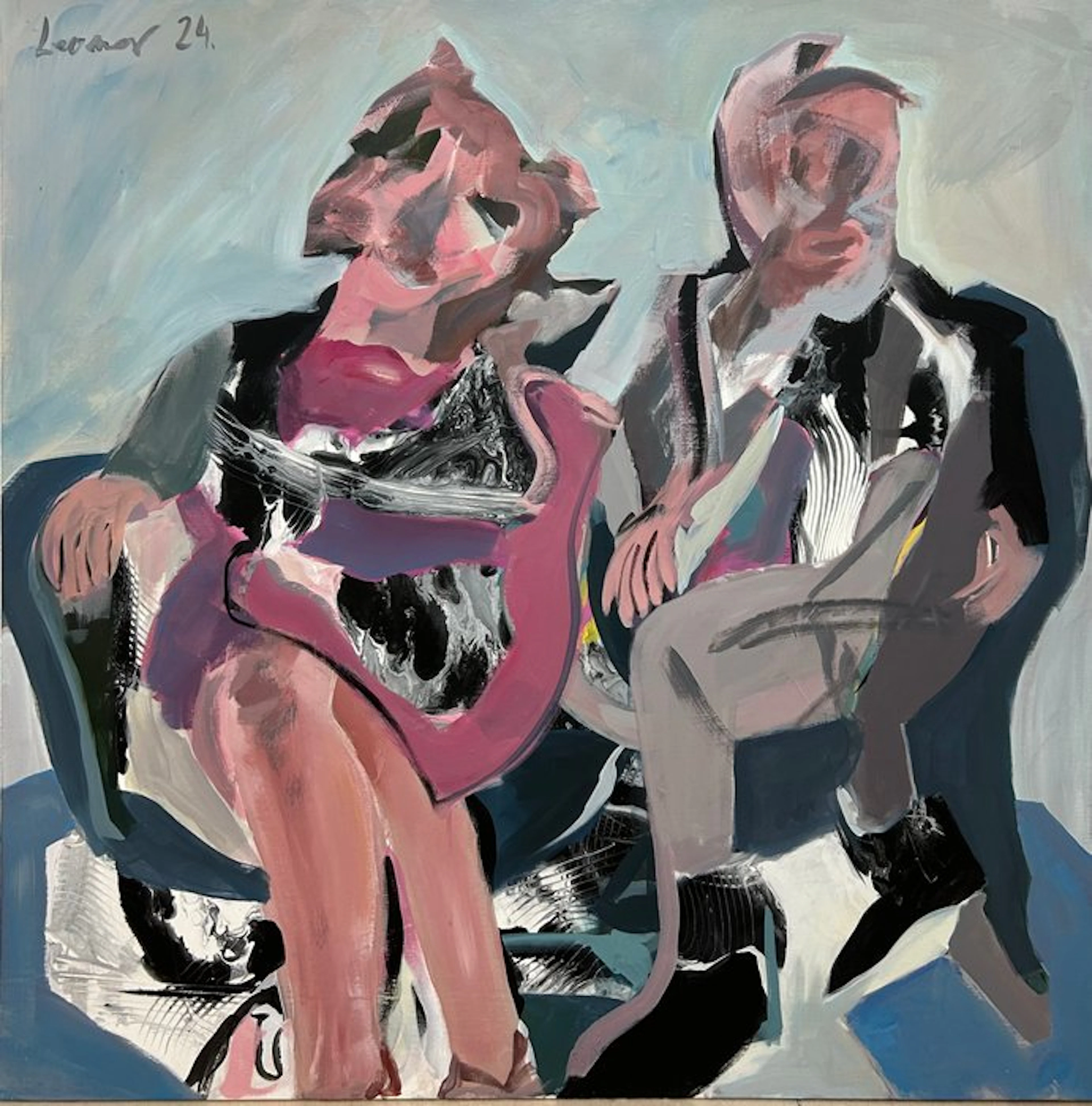 Oscar Leonor (1976) - Pareja en sillón (XL)