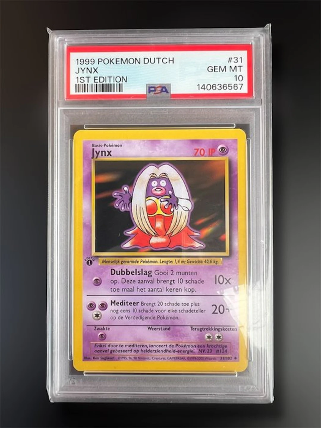 Pokémon - 1 Graded card - Jynx #31 First edition, Foil - PSA 10 - WOTC