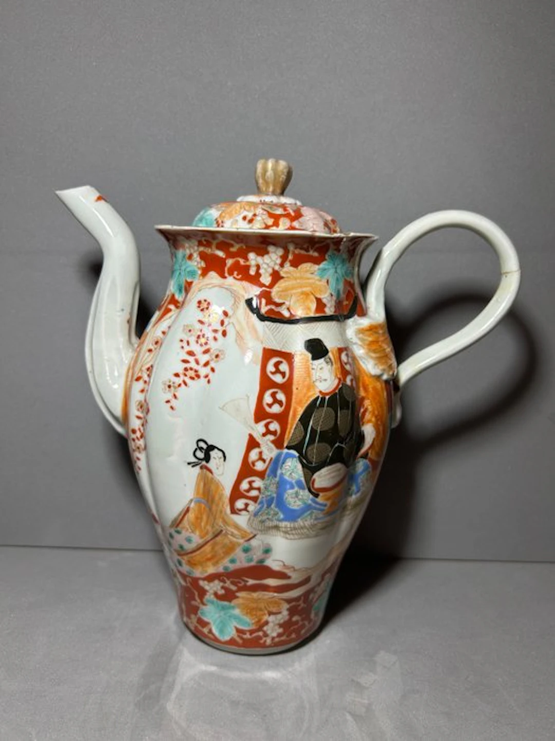 Teapot Fukagawa Seiji Meiji - Arita Imari porcelain...